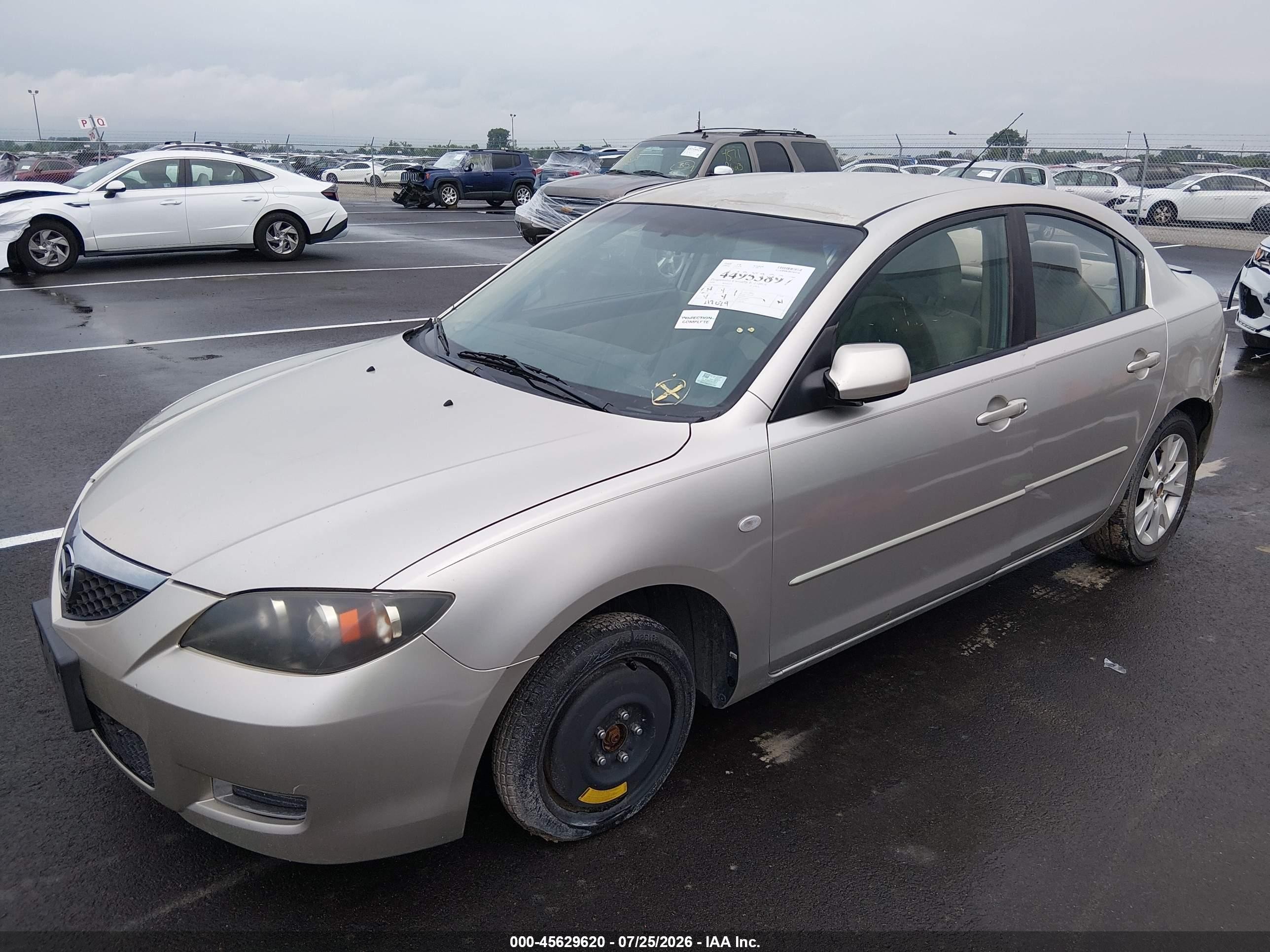 2008 Mazda Mazda3 I Gray vin: JM1BK32F981795013