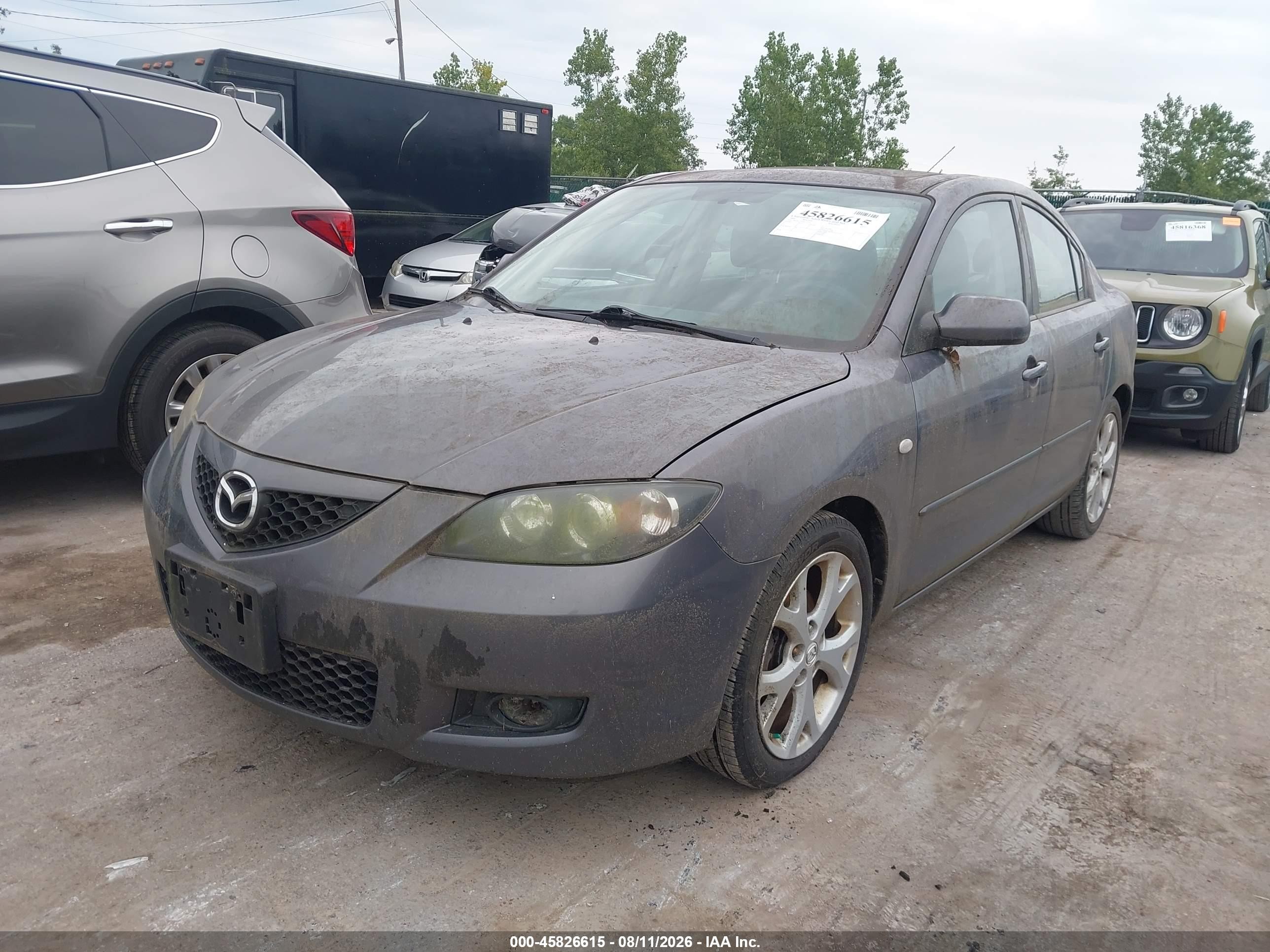 2009 Mazda Mazda3 I Gray vin: JM1BK32F991192676