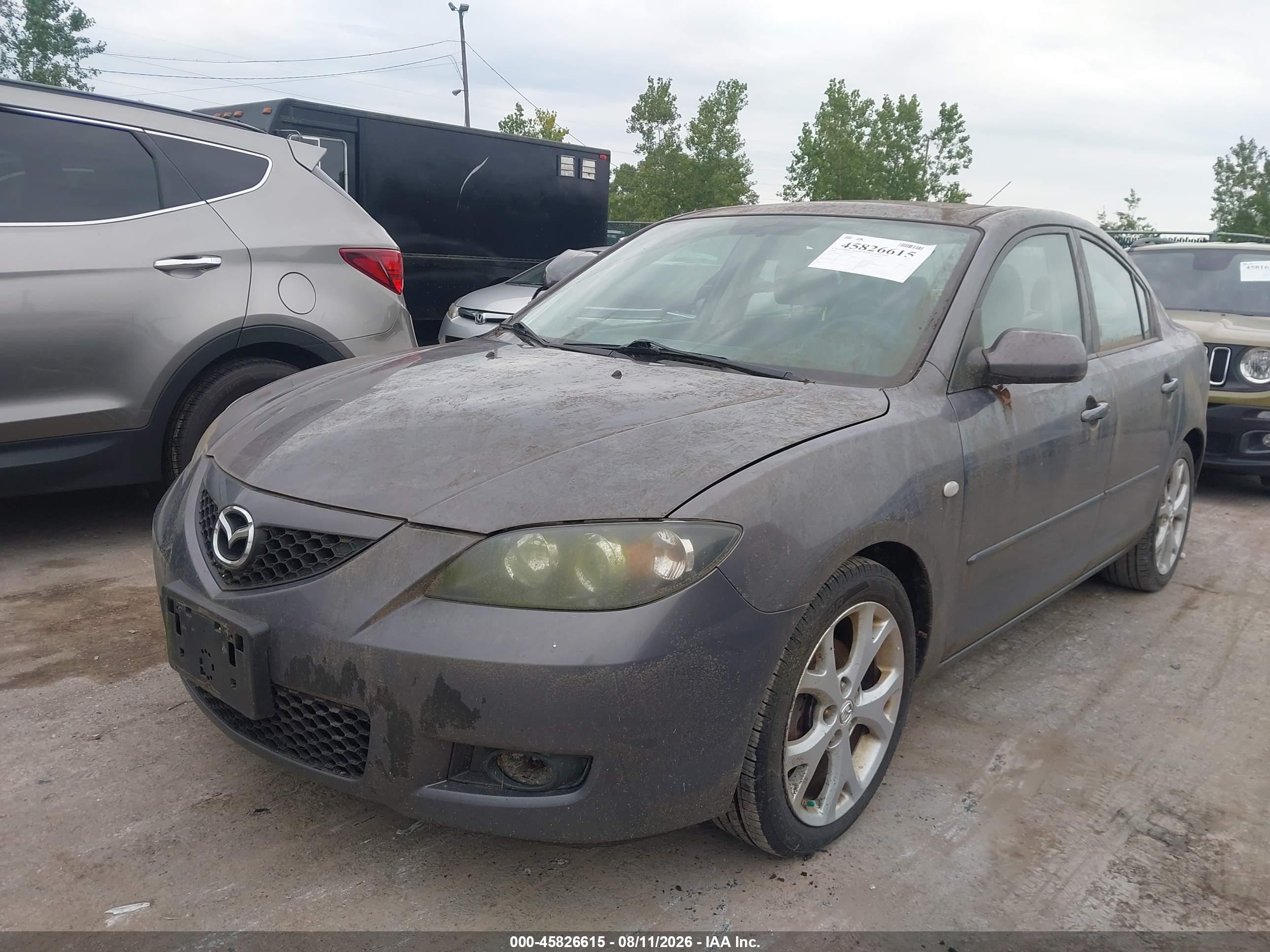2009 Mazda Mazda3 I Gray vin: JM1BK32F991192676