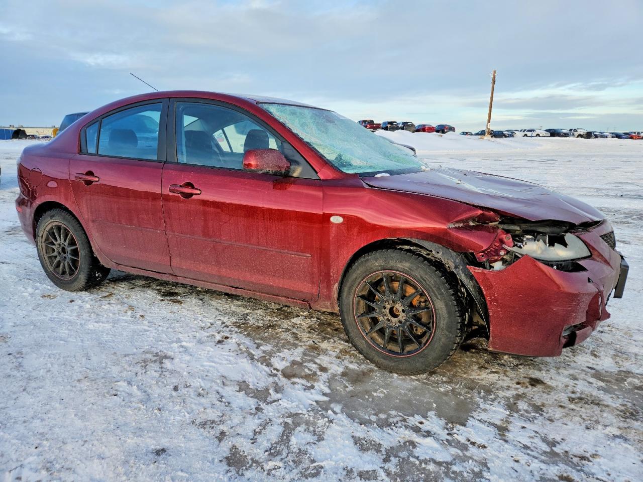 2009 Mazda 3 I Red vin: JM1BK32F991197473