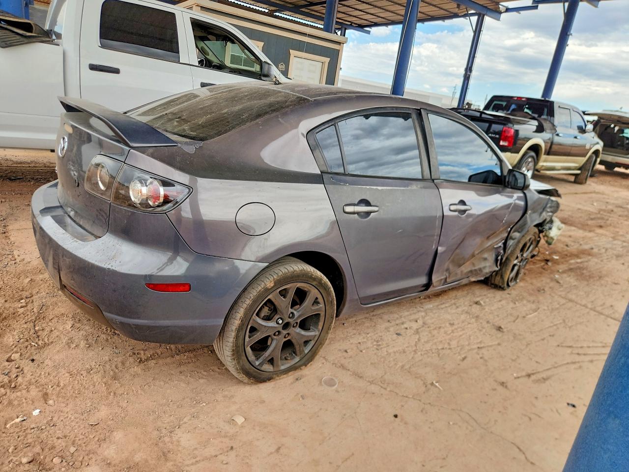 2008 Mazda 3 I Gray vin: JM1BK32FX81140889