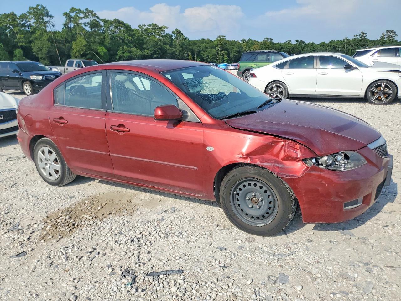 2009 Mazda 3 I Red vin: JM1BK32FX91242212