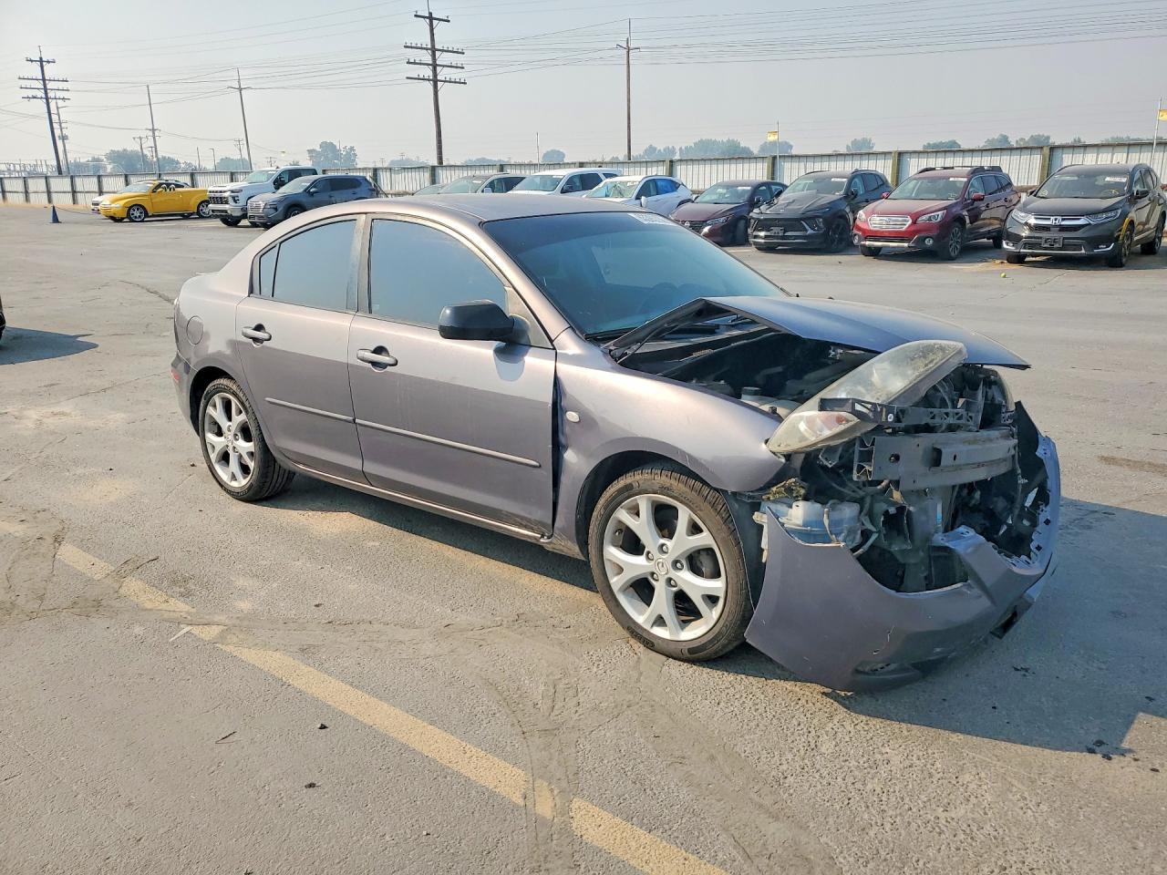 2008 Mazda 3 I Charcoal vin: JM1BK32G081141669