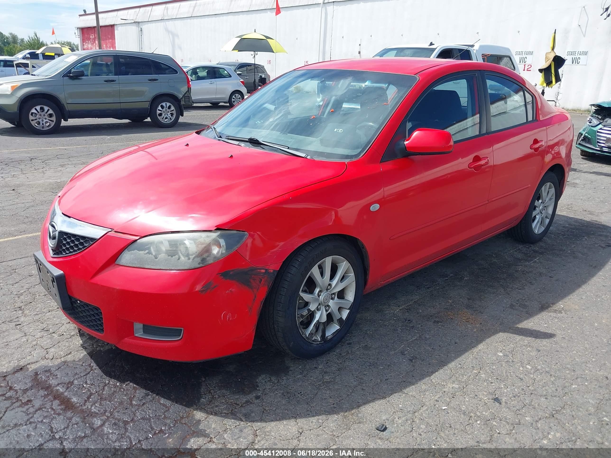 2007 Mazda Mazda3 I Red vin: JM1BK32G171687721