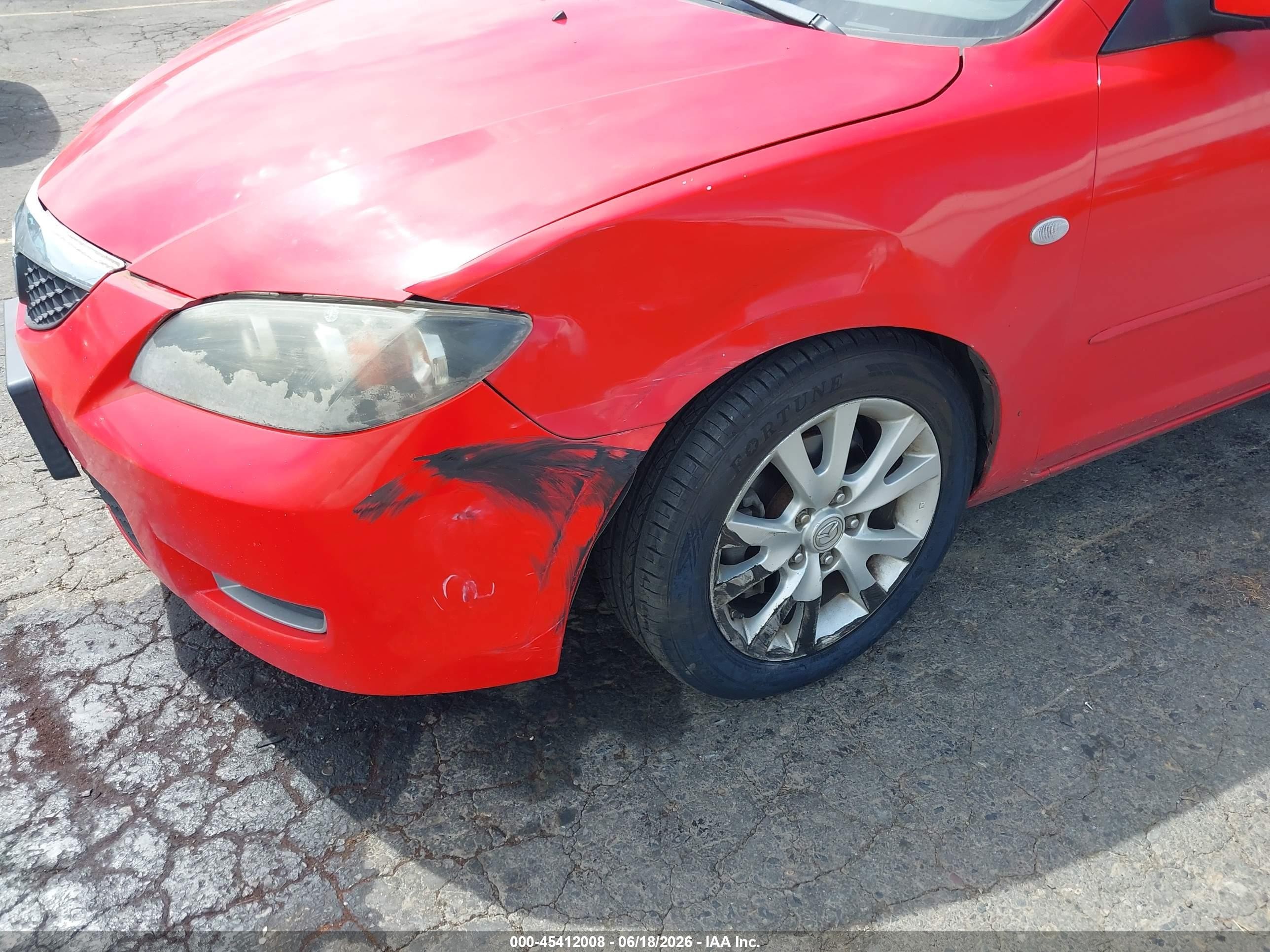 2007 Mazda Mazda3 I Red vin: JM1BK32G171687721