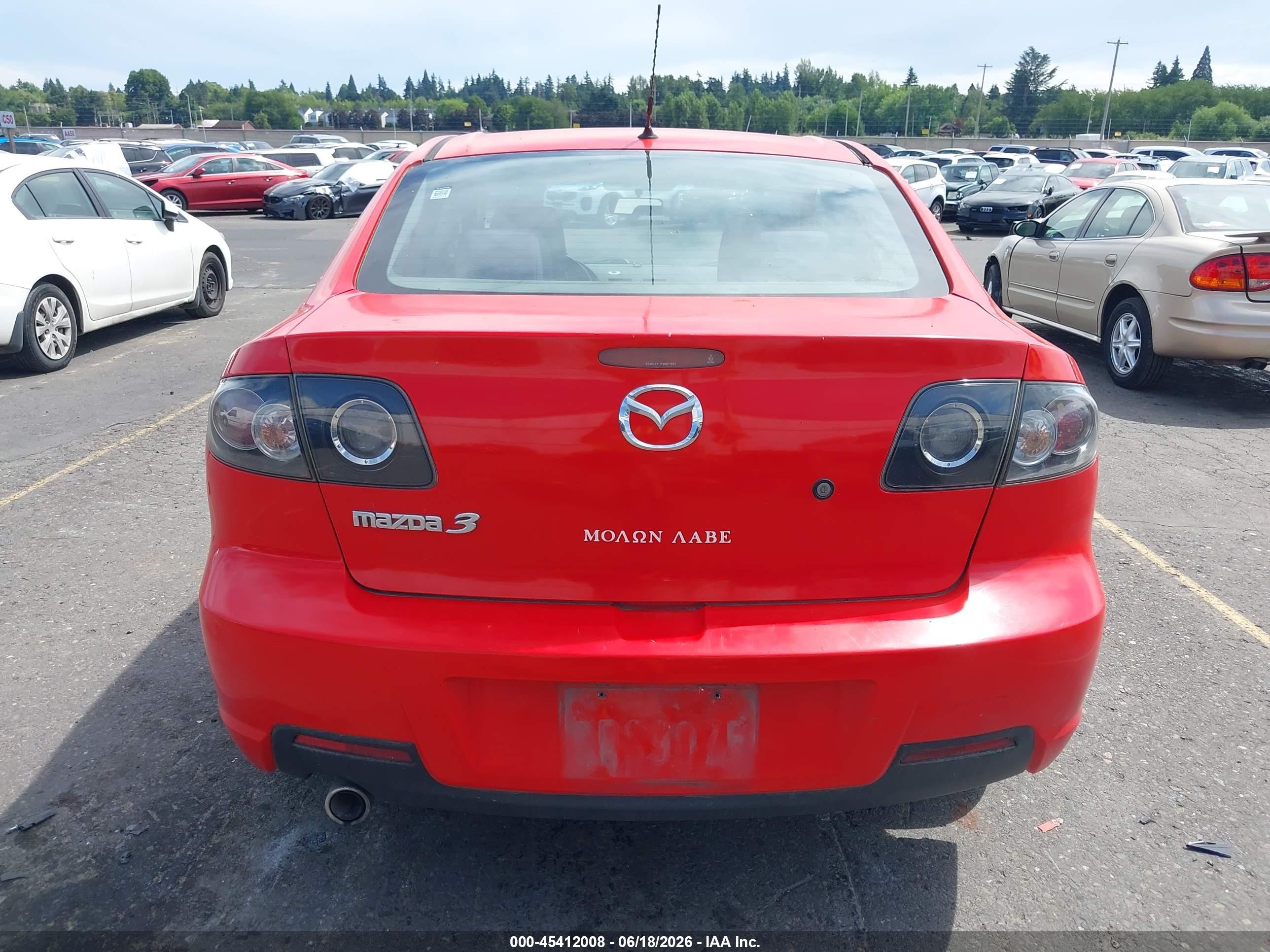 2007 Mazda Mazda3 I Red vin: JM1BK32G171687721