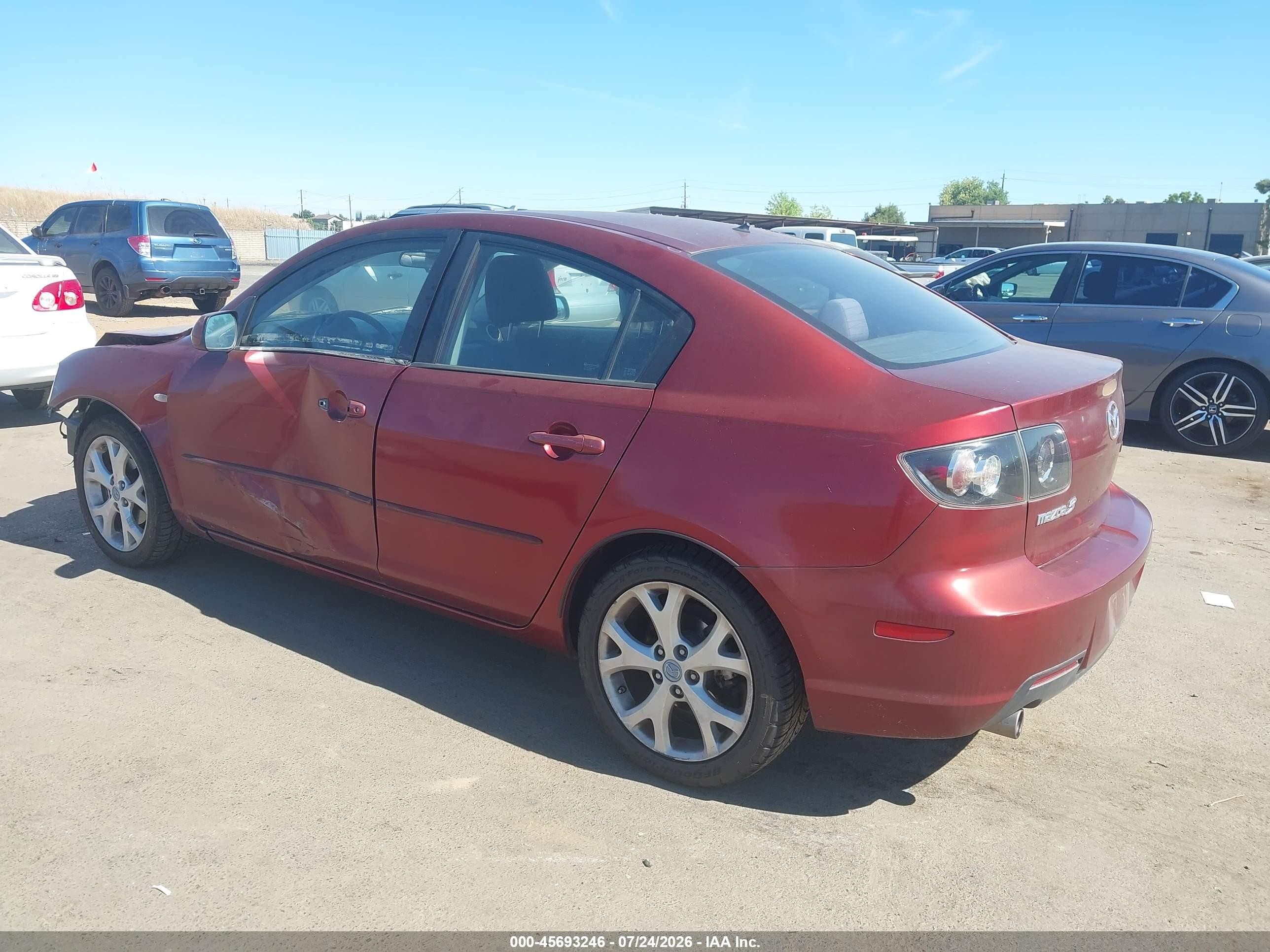 2008 Mazda Mazda3 I Touring Value Red vin: JM1BK32G281179209