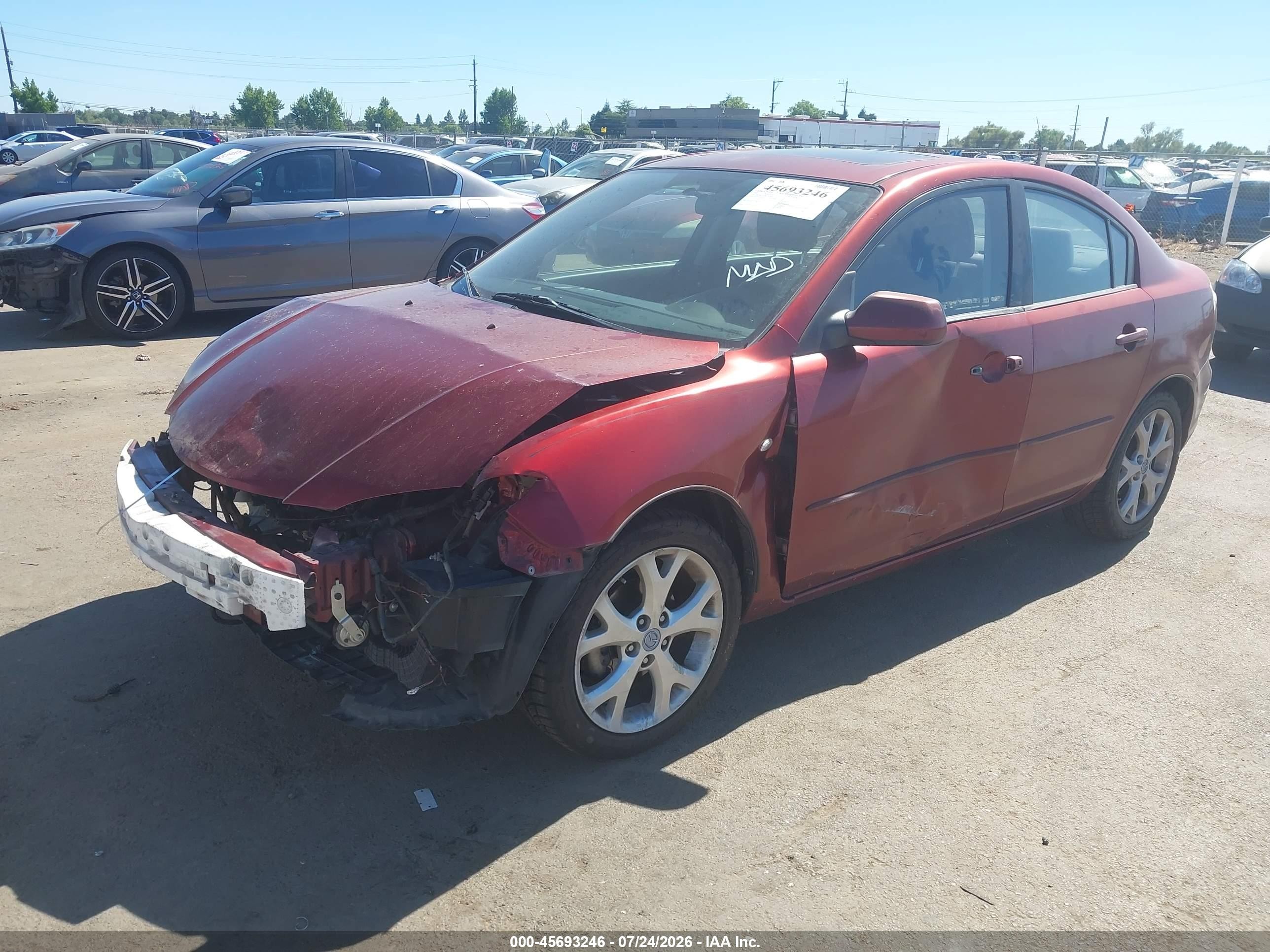 2008 Mazda Mazda3 I Touring Value Red vin: JM1BK32G281179209