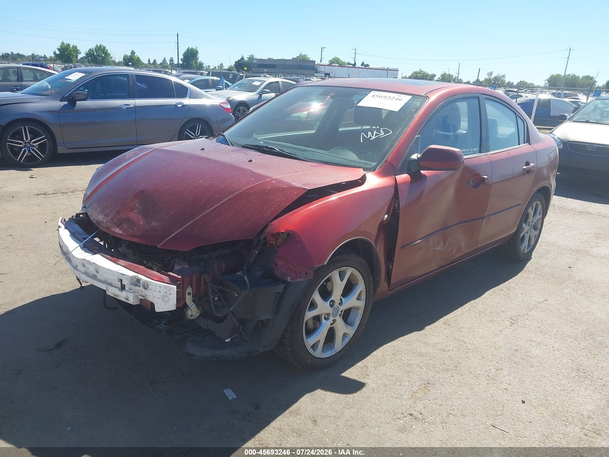 2008 Mazda Mazda3 I Touring Value Red vin: JM1BK32G281179209