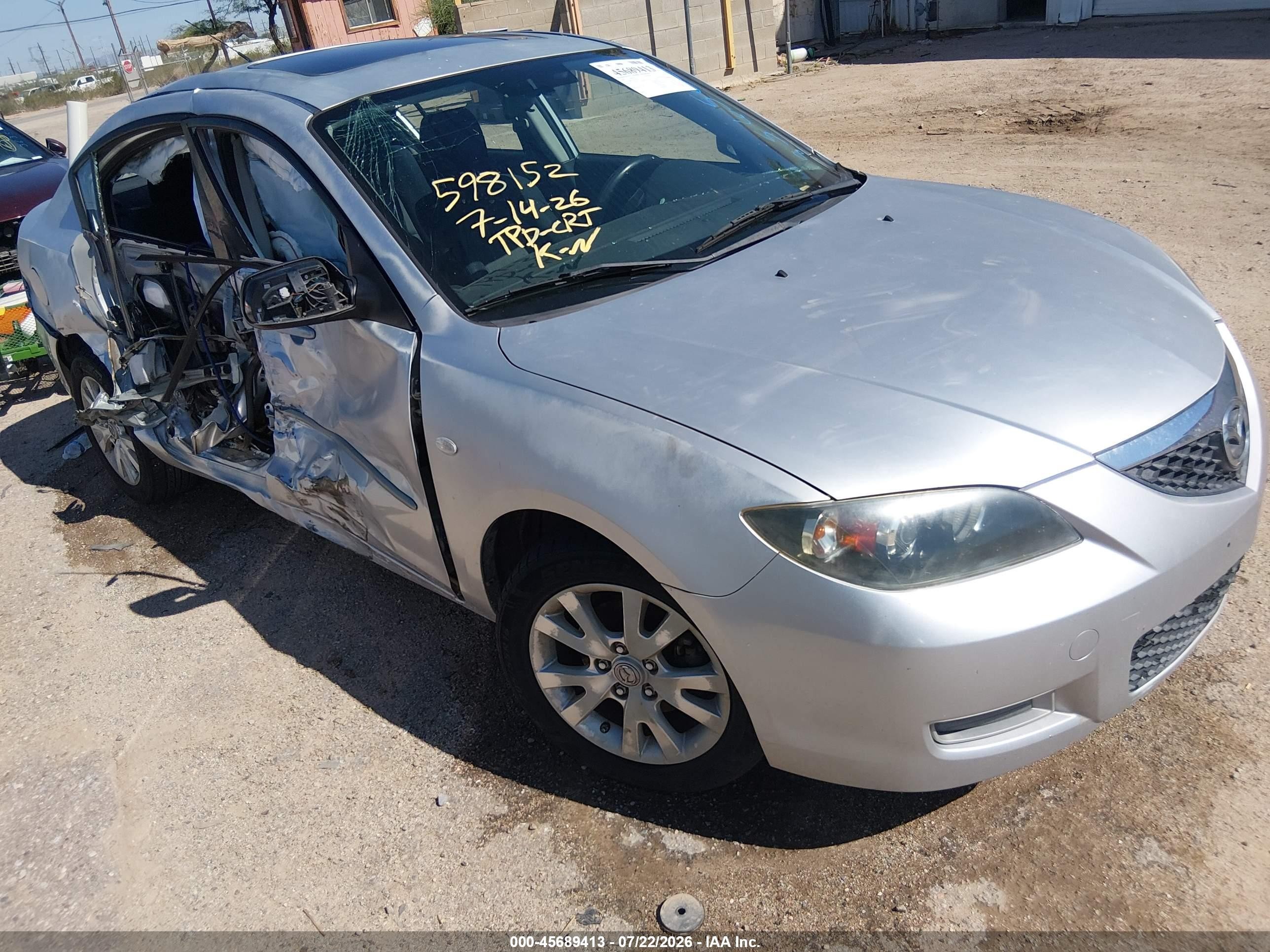 2008 Mazda Mazda3 I Silver vin: JM1BK32G281856565