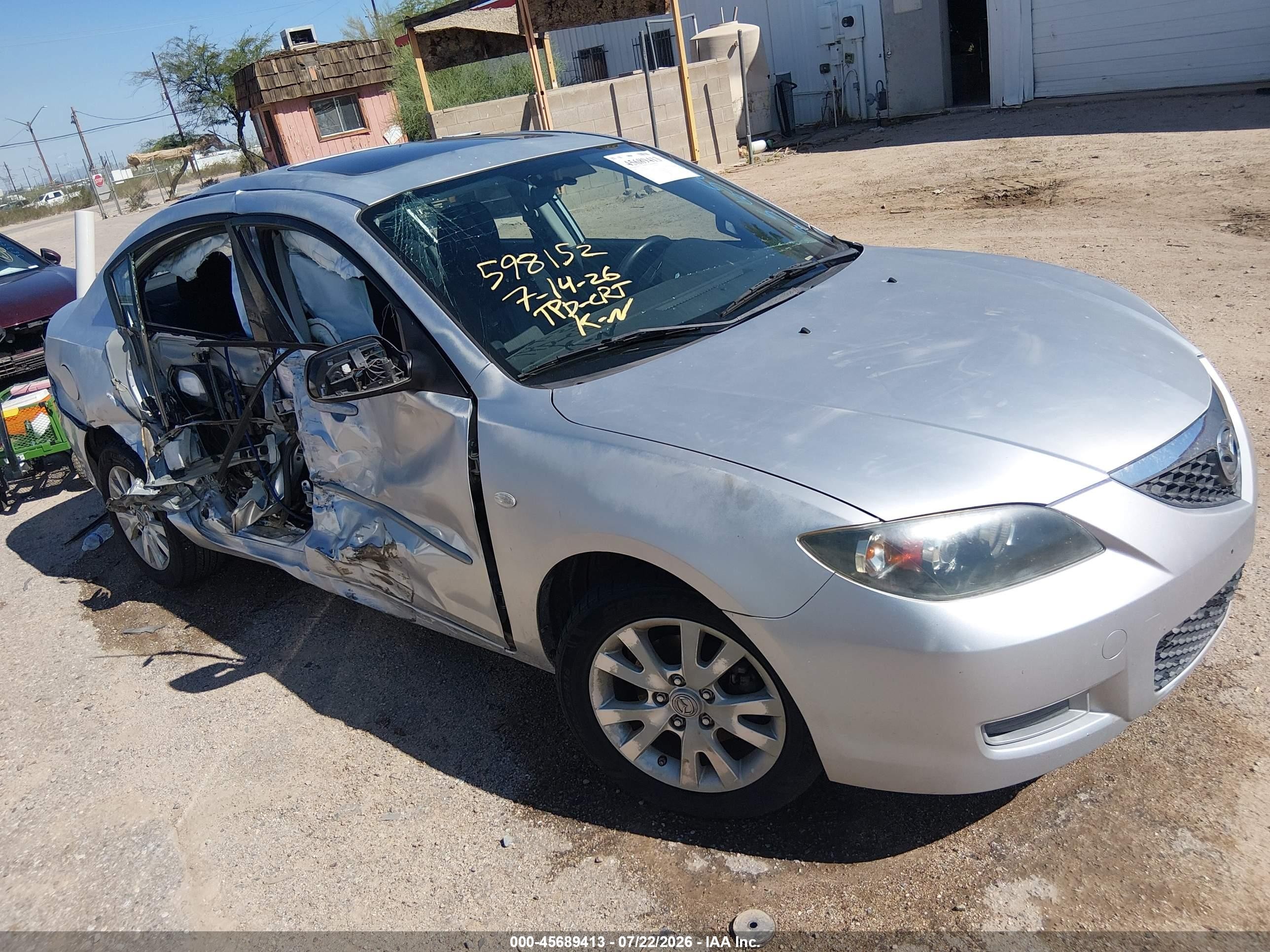 2008 Mazda Mazda3 I Silver vin: JM1BK32G281856565