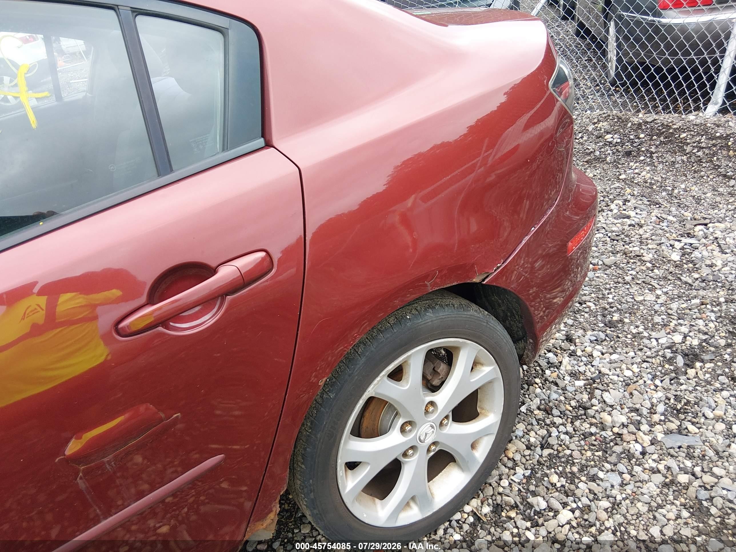 2009 Mazda Mazda3 I Red vin: JM1BK32G291246232