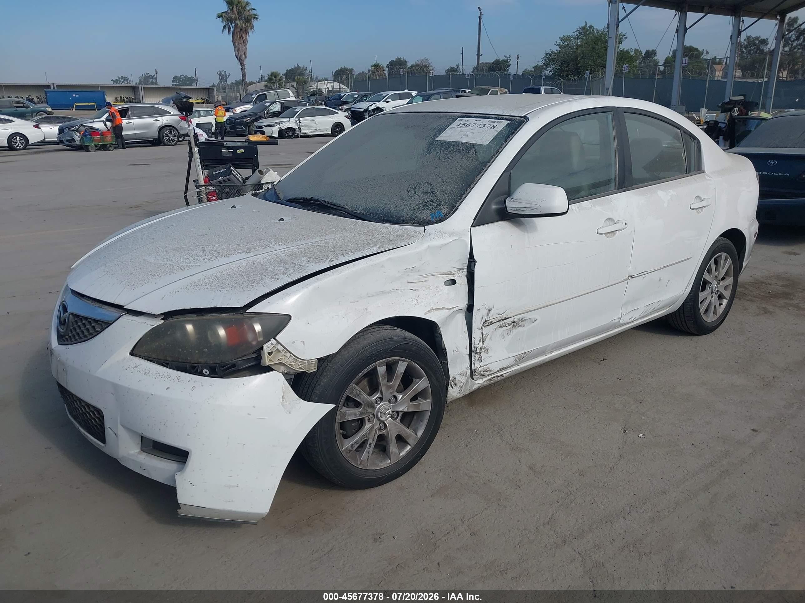 2007 Mazda Mazda3 I White vin: JM1BK32G371773791