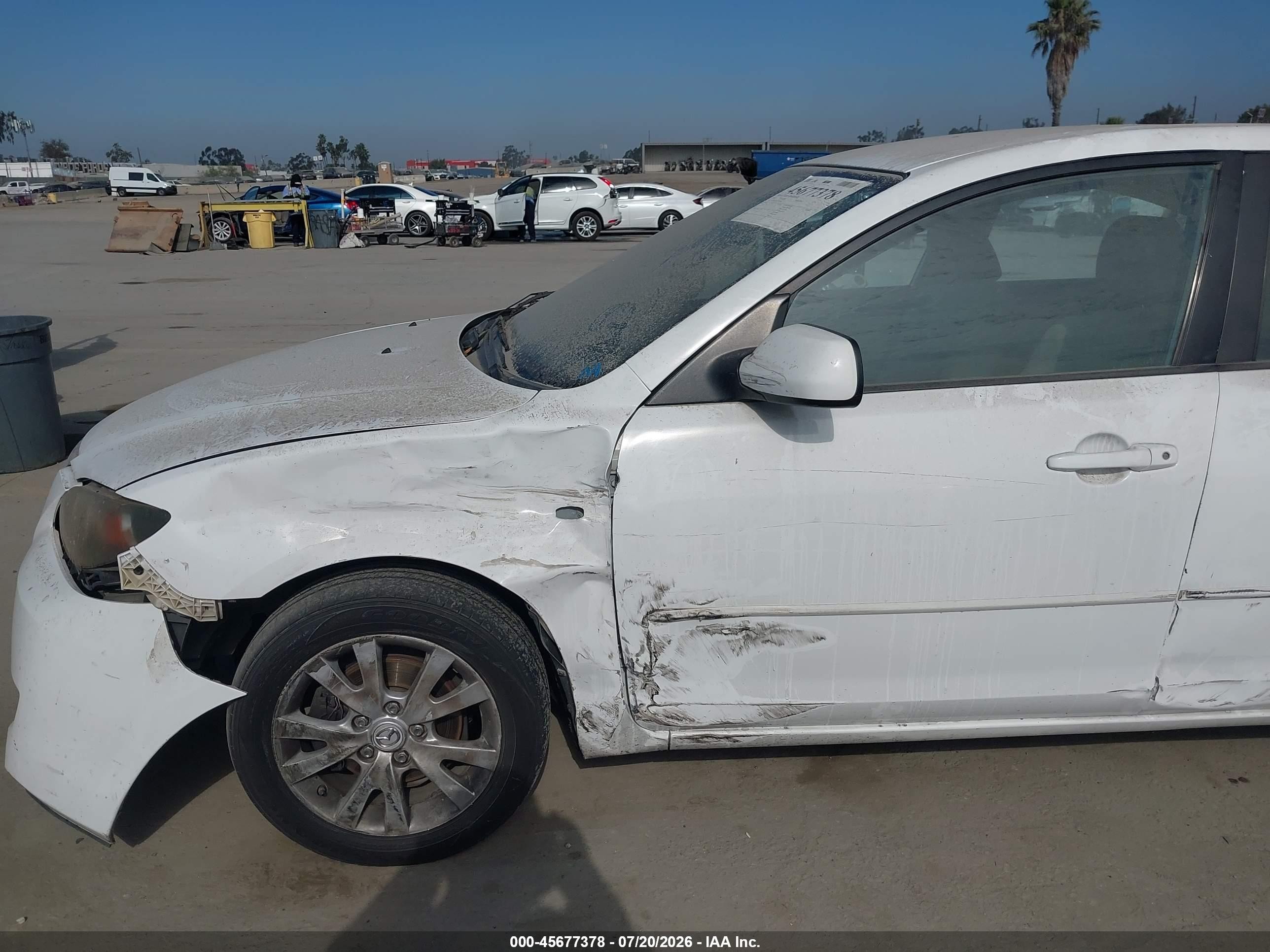 2007 Mazda Mazda3 I White vin: JM1BK32G371773791