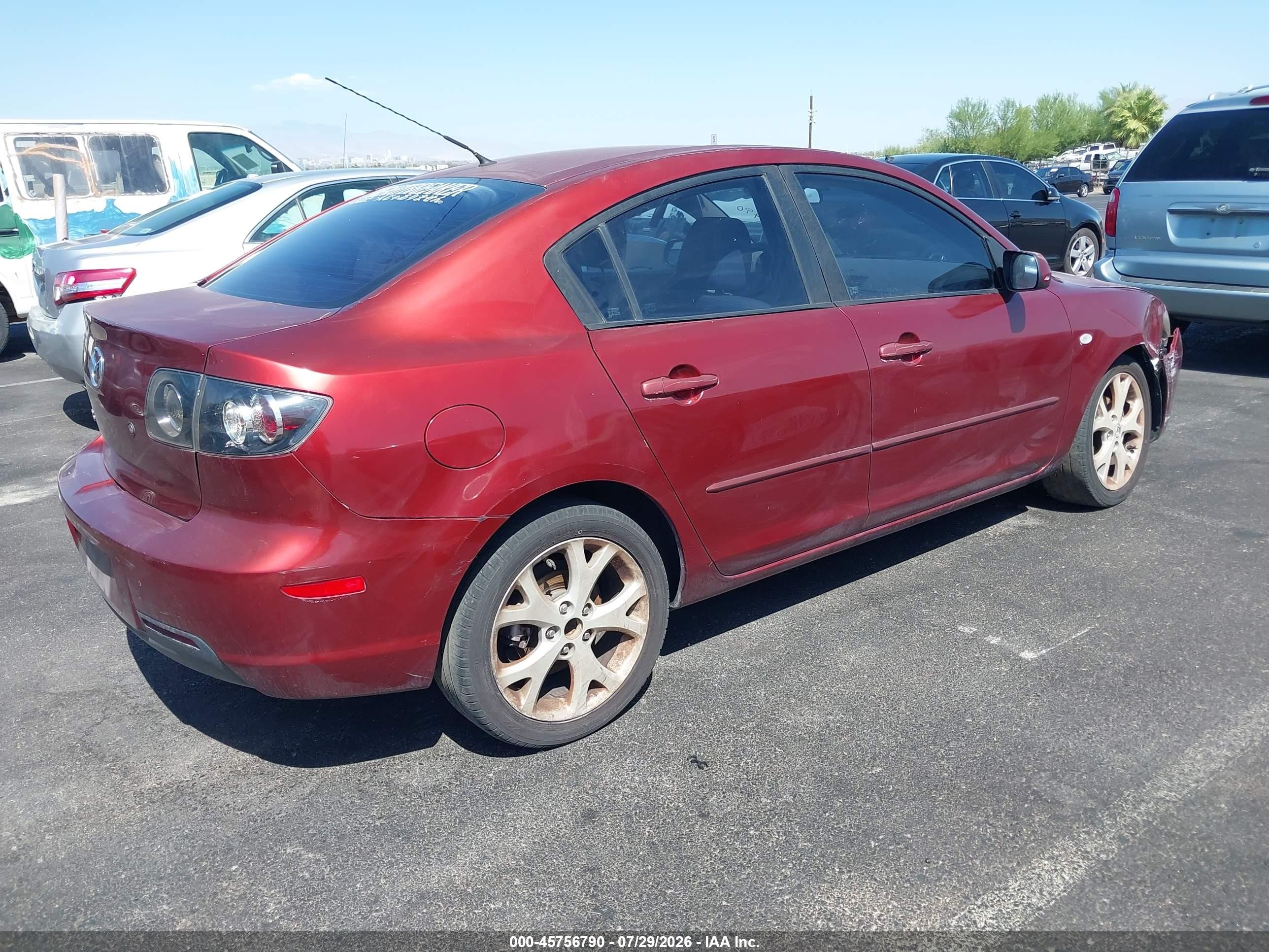 2008 Mazda Mazda3 I Touring Value Maroon vin: JM1BK32G381153430