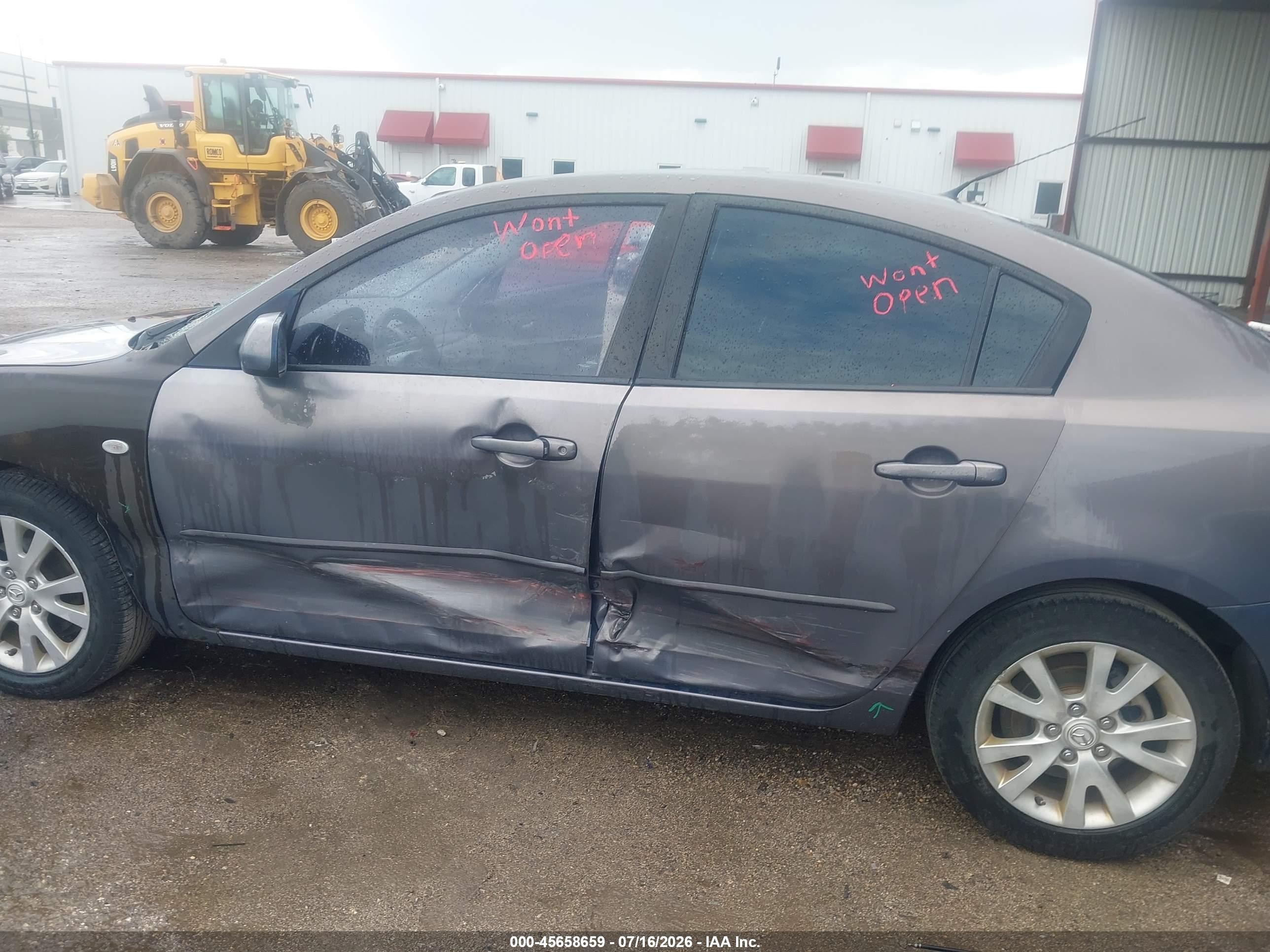 2008 Mazda Mazda3 I Gray vin: JM1BK32G381815376
