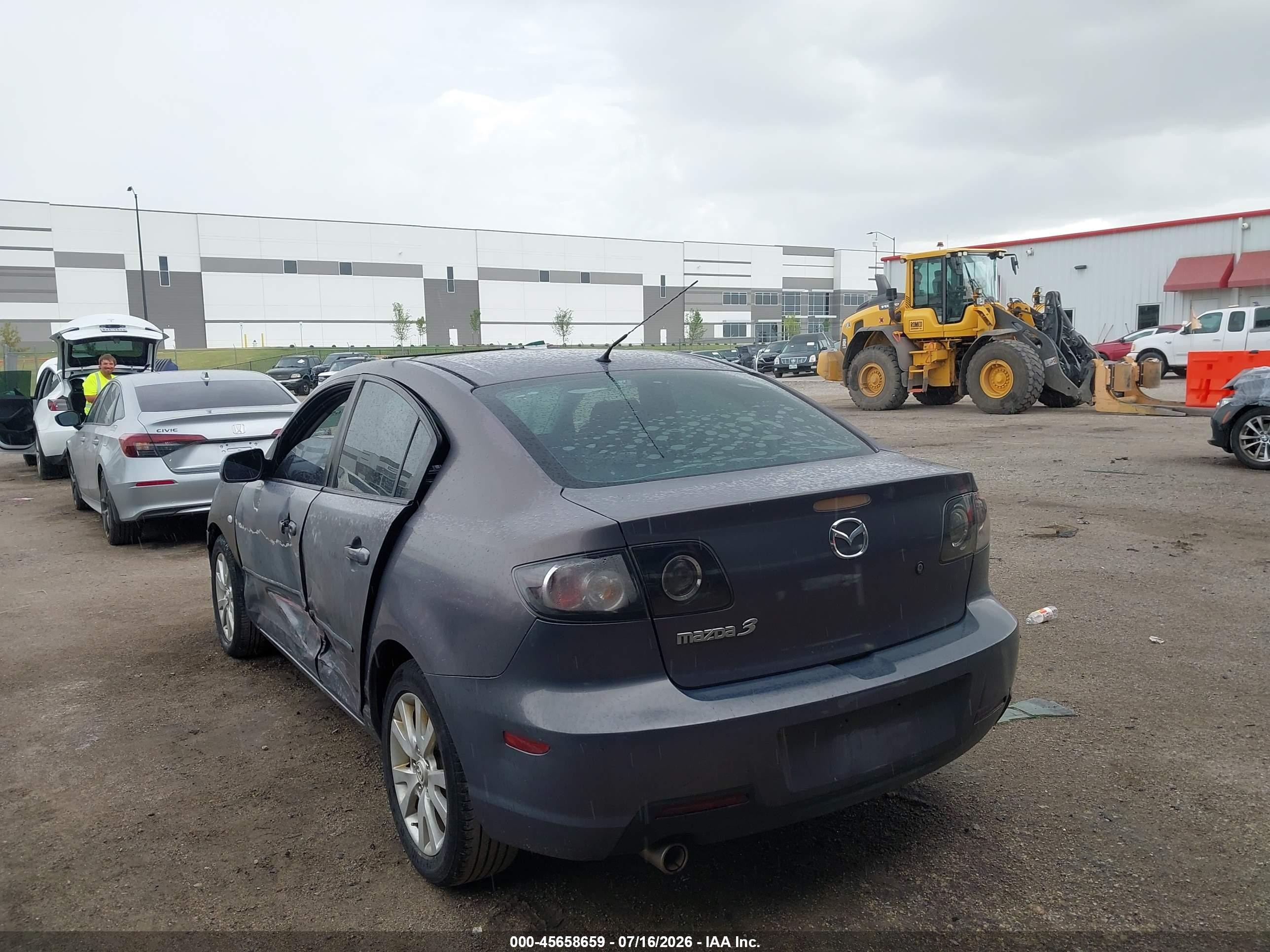 2008 Mazda Mazda3 I Gray vin: JM1BK32G381815376