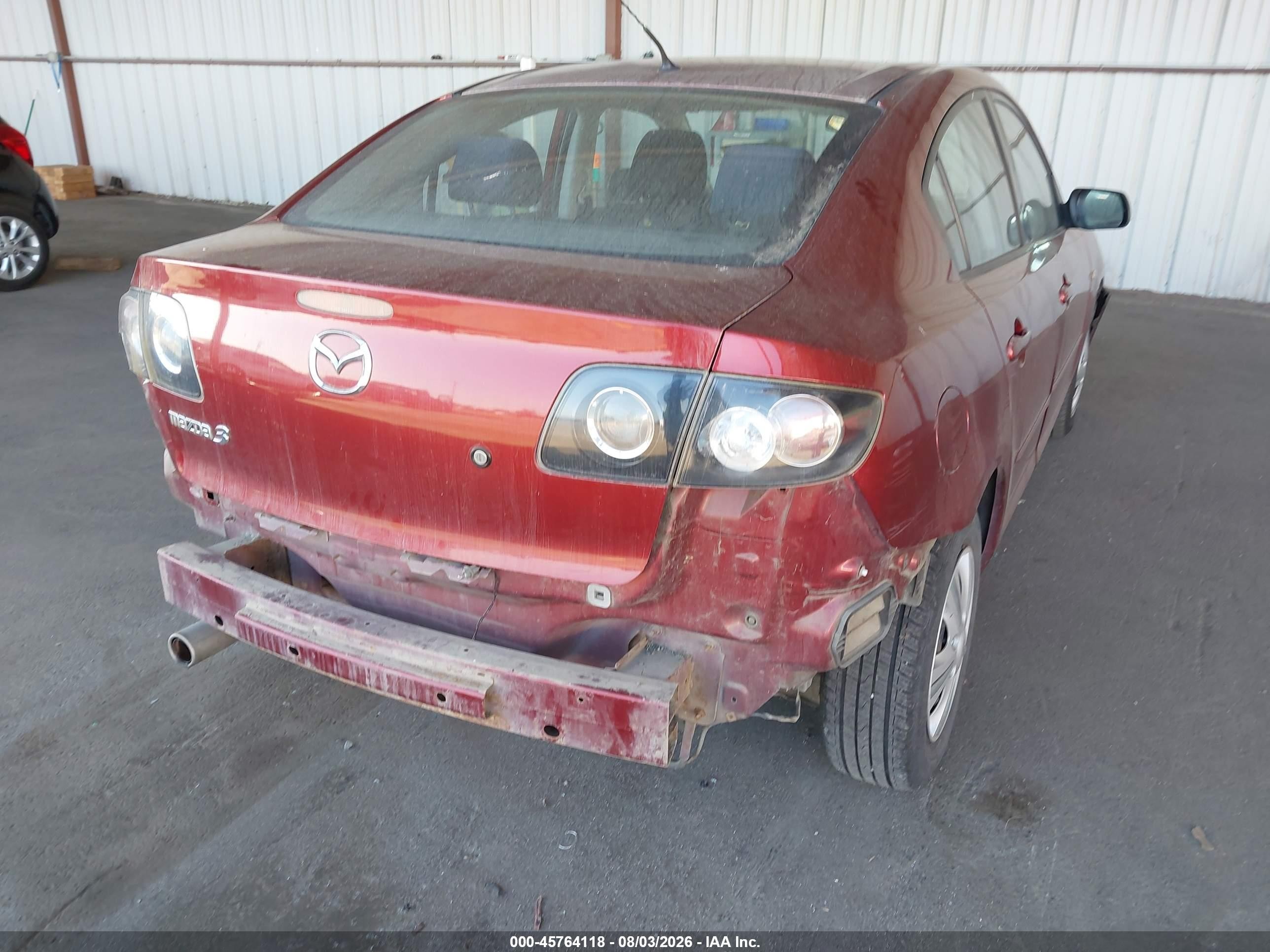 2008 Mazda Mazda3 I Sport Burgundy vin: JM1BK32G681131843