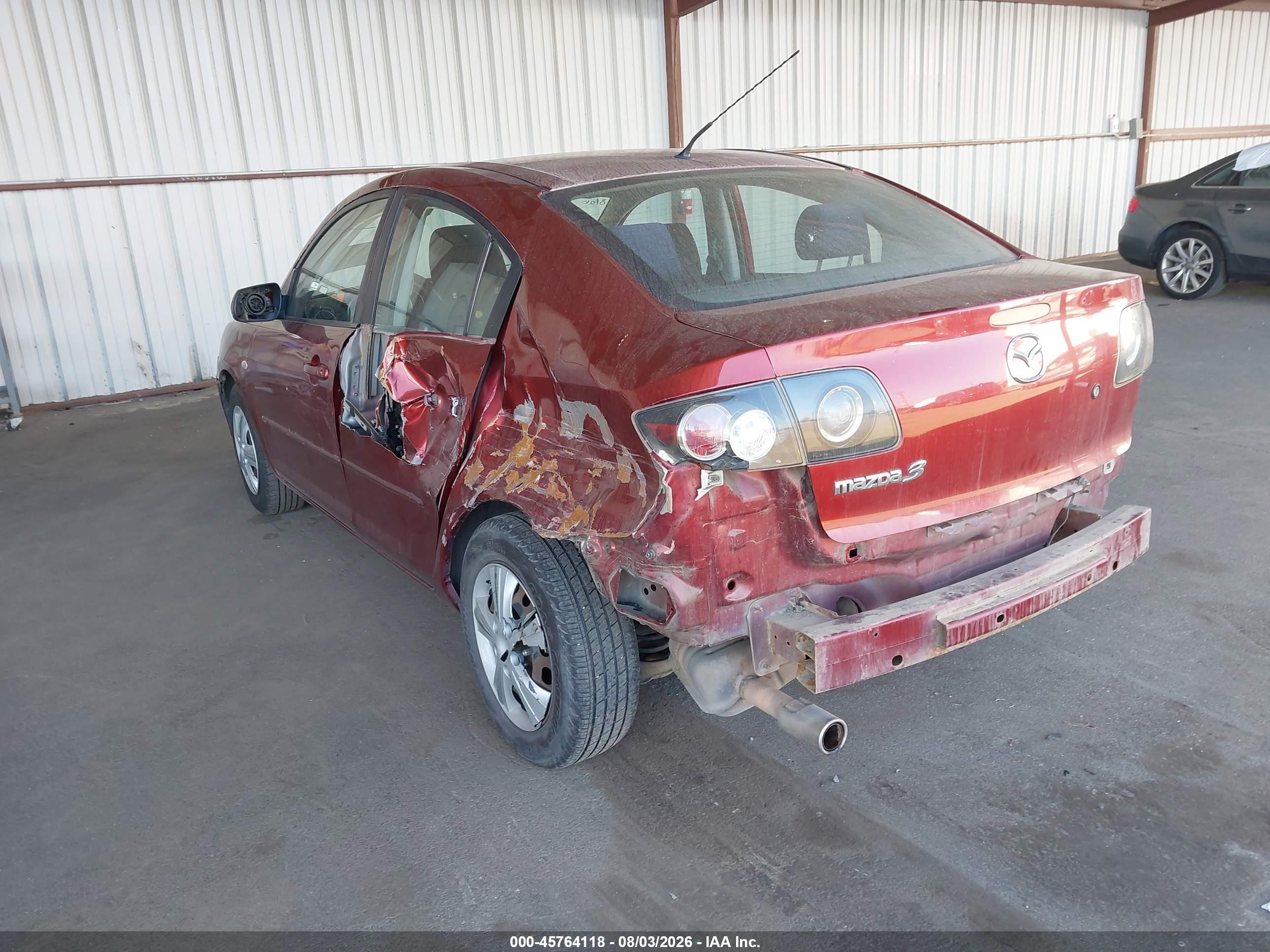 2008 Mazda Mazda3 I Sport Burgundy vin: JM1BK32G681131843