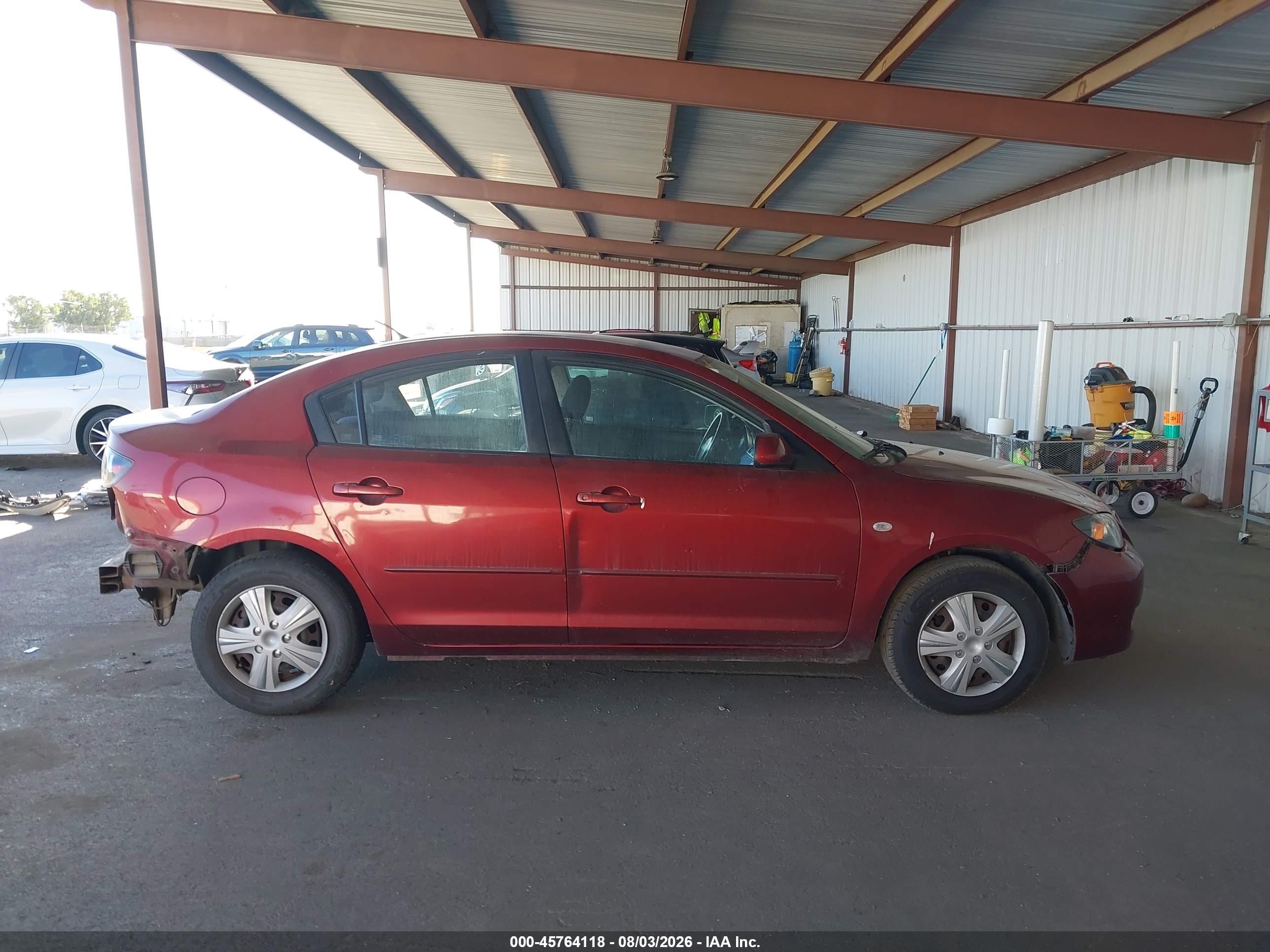 2008 Mazda Mazda3 I Sport Burgundy vin: JM1BK32G681131843