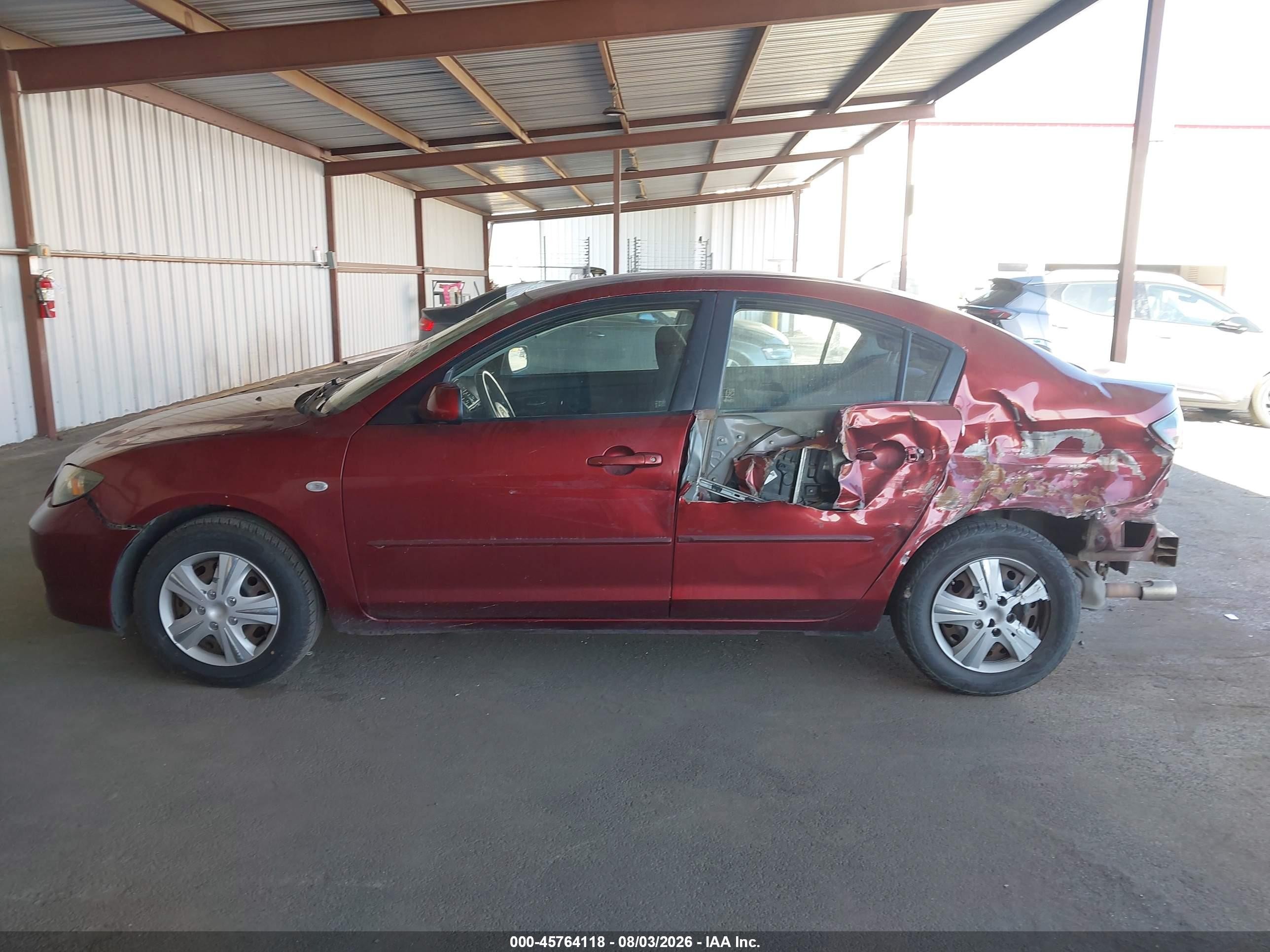 2008 Mazda Mazda3 I Sport Burgundy vin: JM1BK32G681131843