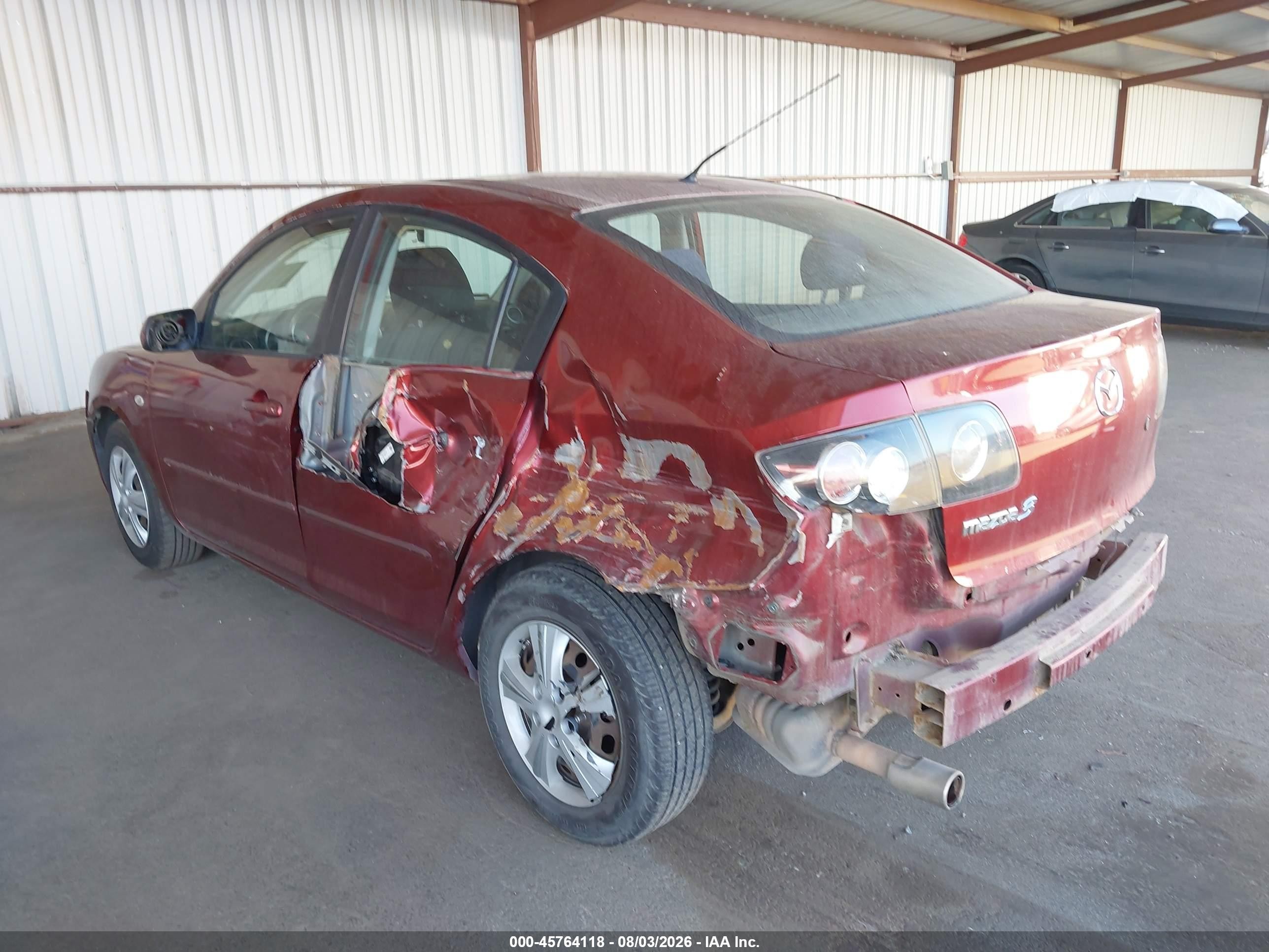2008 Mazda Mazda3 I Sport Burgundy vin: JM1BK32G681131843