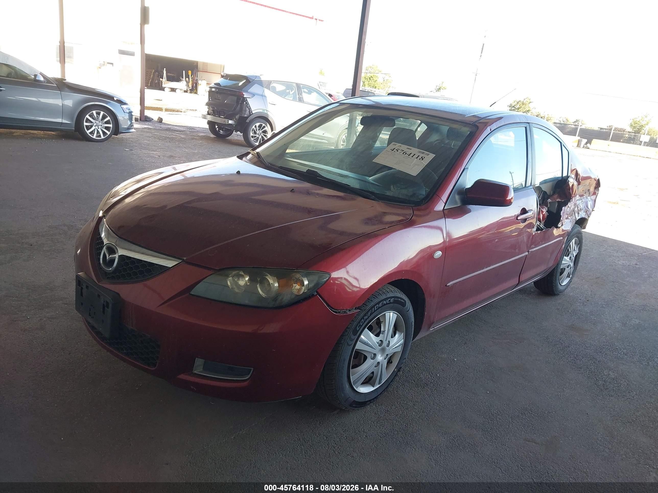 2008 Mazda Mazda3 I Sport Burgundy vin: JM1BK32G681131843