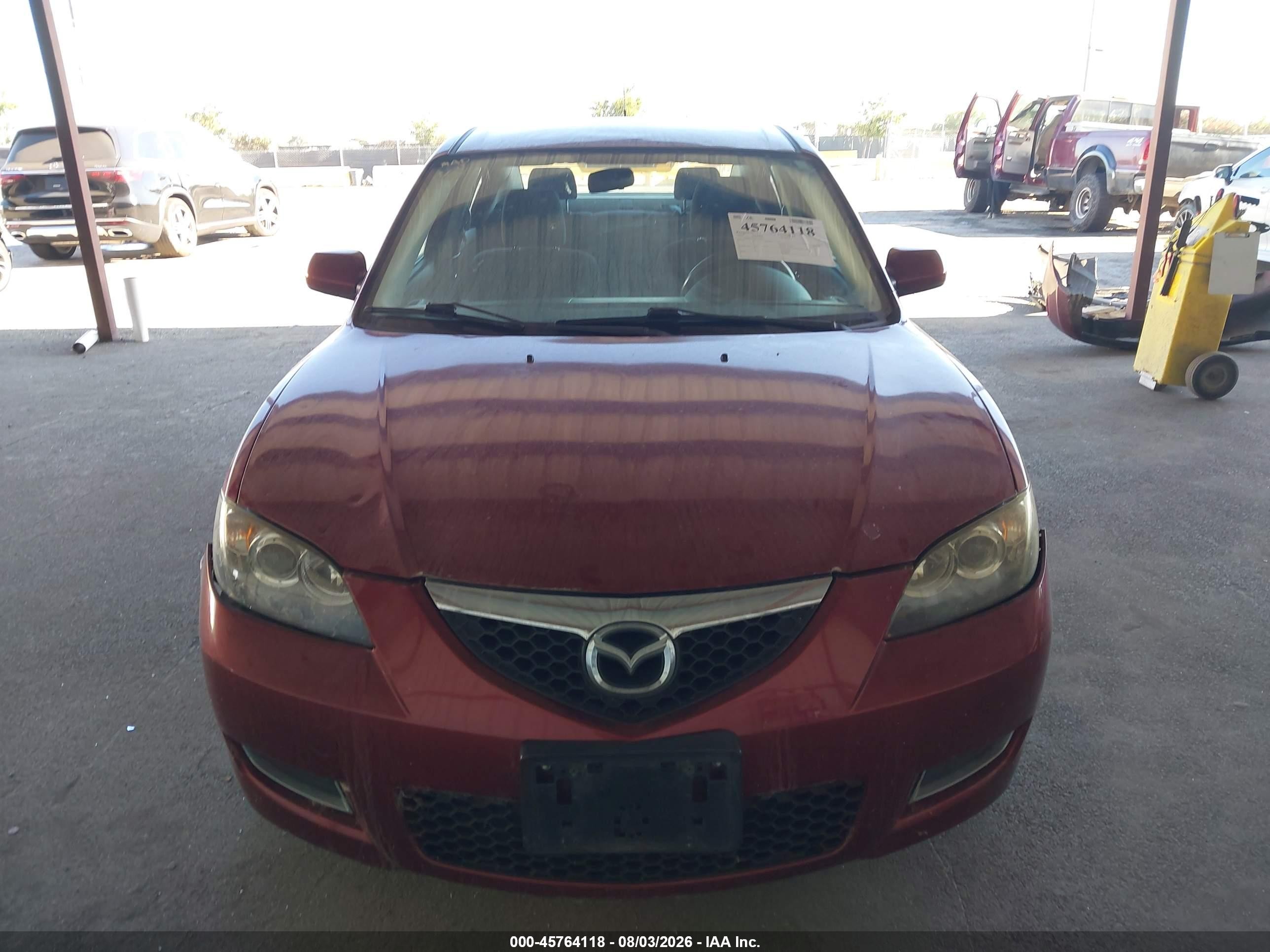 2008 Mazda Mazda3 I Sport Burgundy vin: JM1BK32G681131843