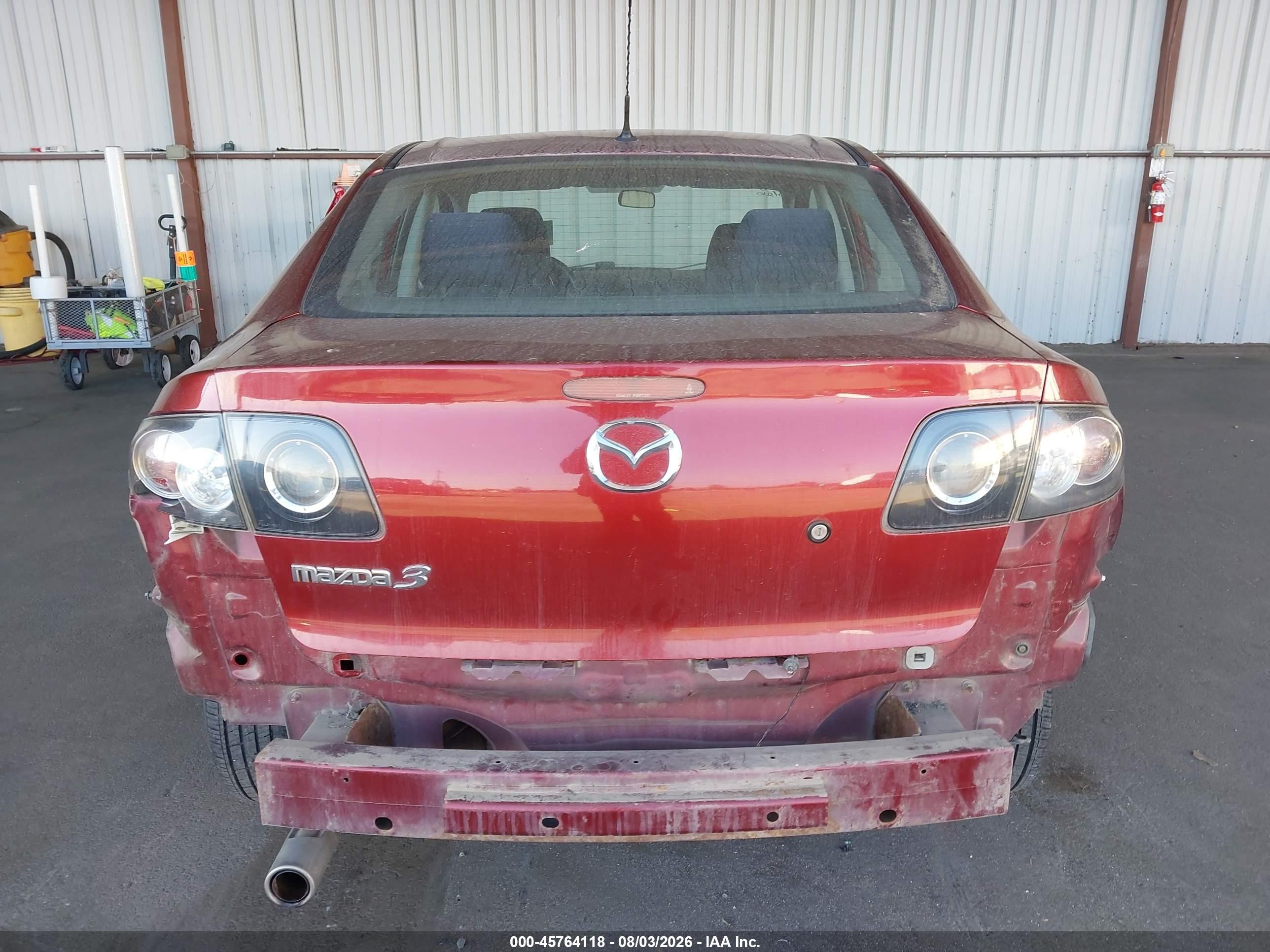 2008 Mazda Mazda3 I Sport Burgundy vin: JM1BK32G681131843