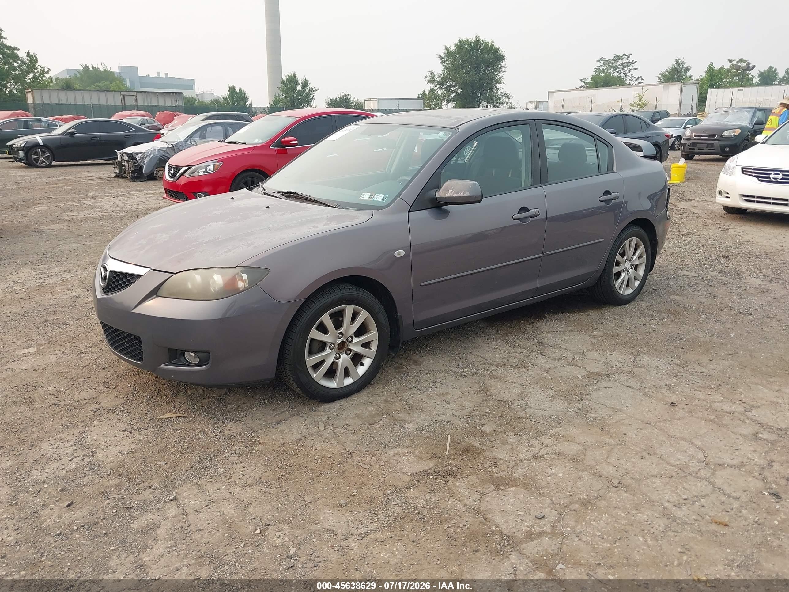 2008 Mazda Mazda3 I Gray vin: JM1BK32G681811788