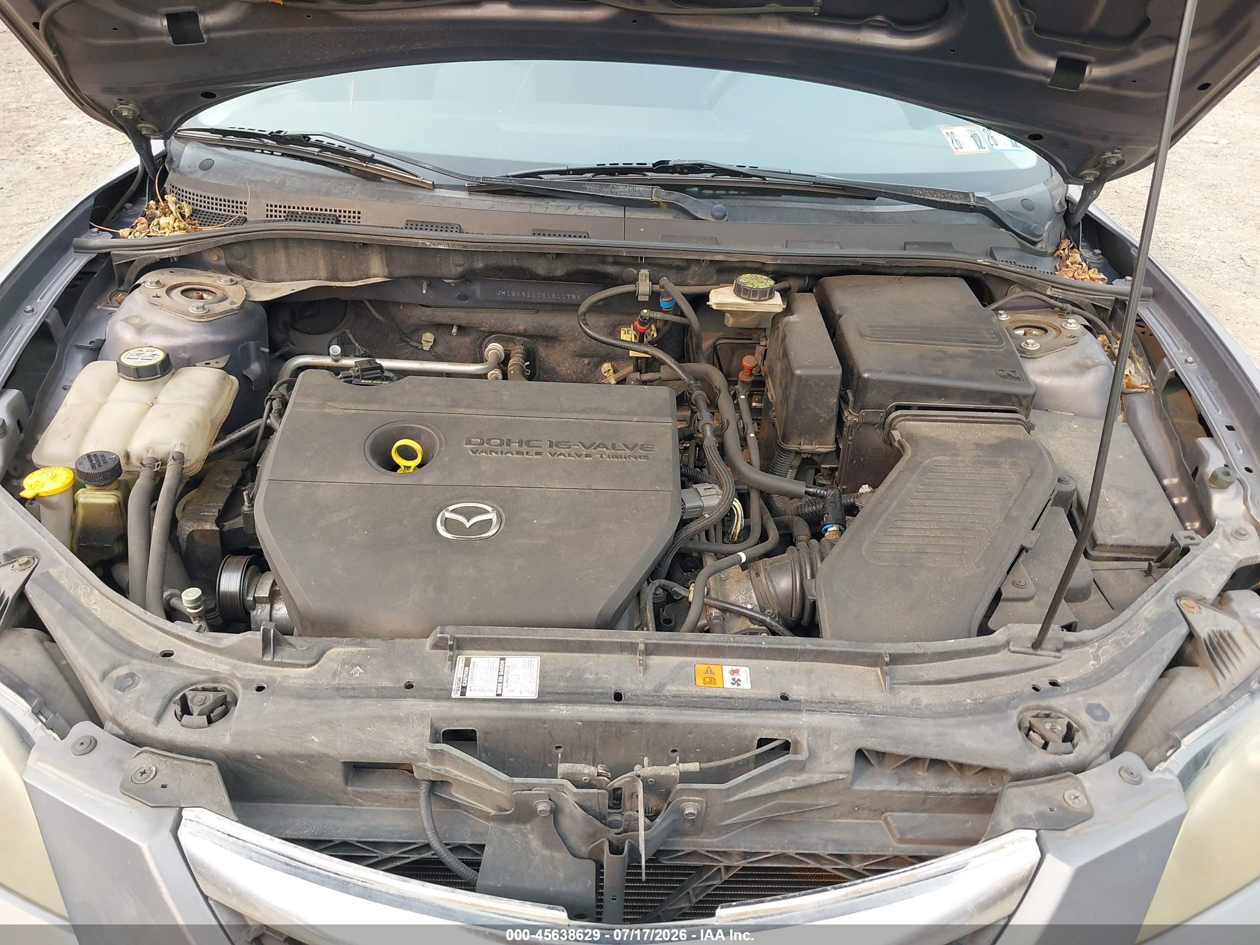 2008 Mazda Mazda3 I Gray vin: JM1BK32G681811788