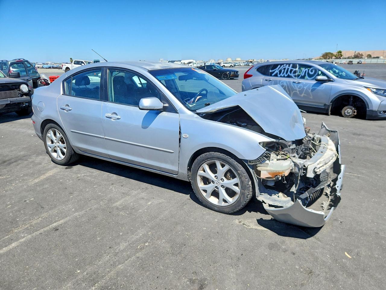 2009 Mazda 3 I Silver vin: JM1BK32G691245570