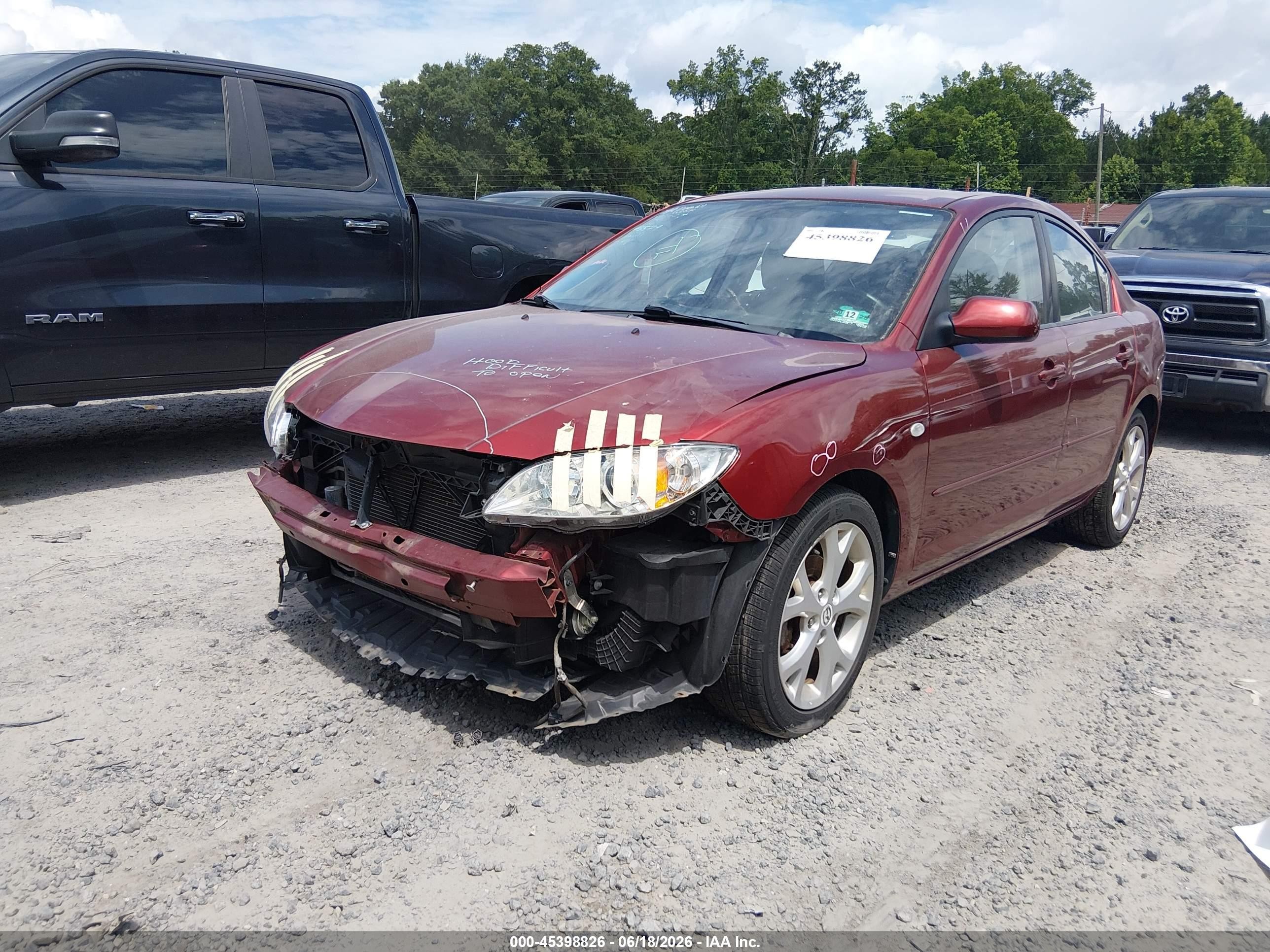 2008 Mazda Mazda3 I Touring Value Maroon vin: JM1BK32G781170604