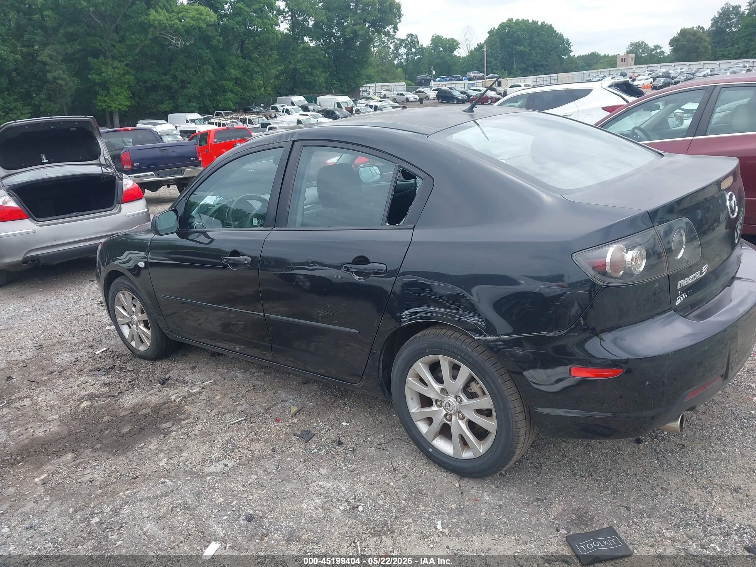 2008 Mazda Mazda3 I Black vin: JM1BK32G881811968