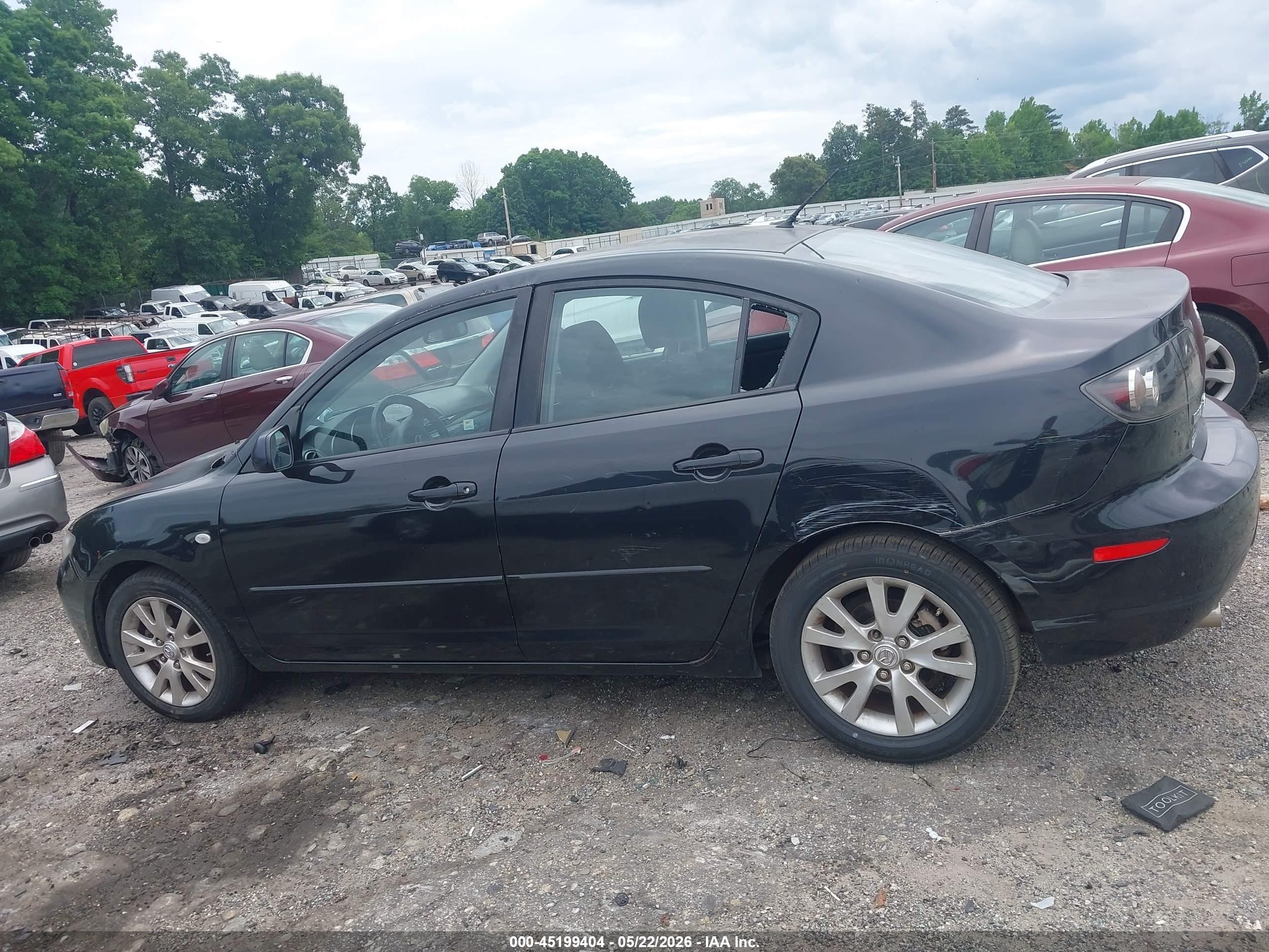 2008 Mazda Mazda3 I Black vin: JM1BK32G881811968