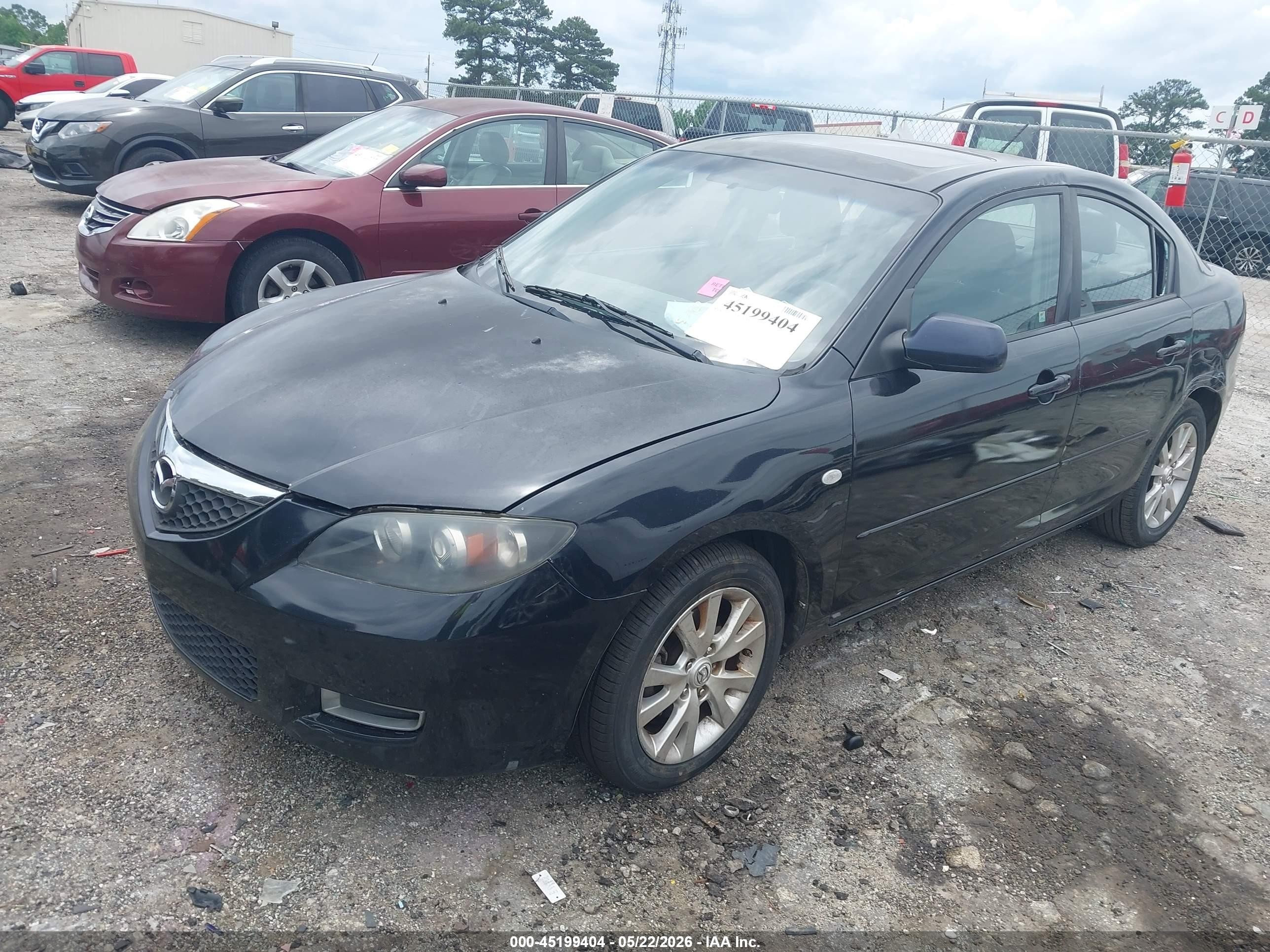 2008 Mazda Mazda3 I Black vin: JM1BK32G881811968