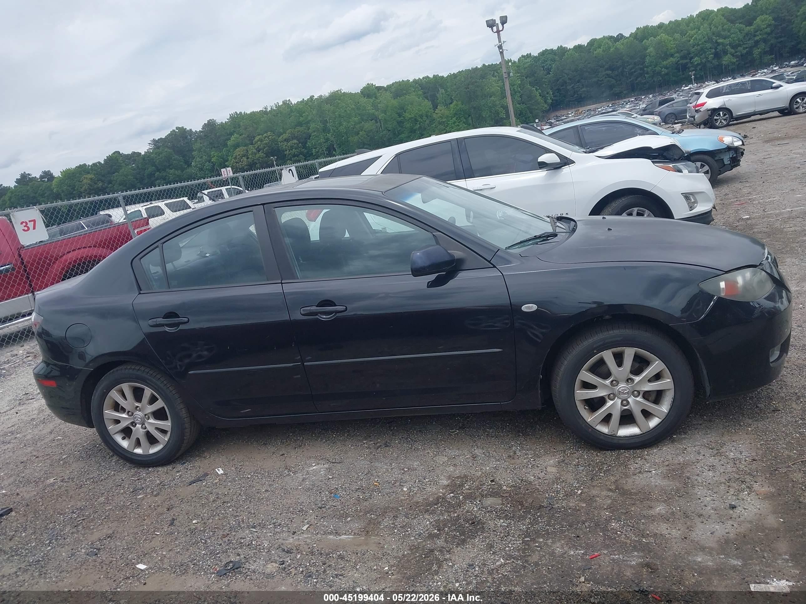 2008 Mazda Mazda3 I Black vin: JM1BK32G881811968