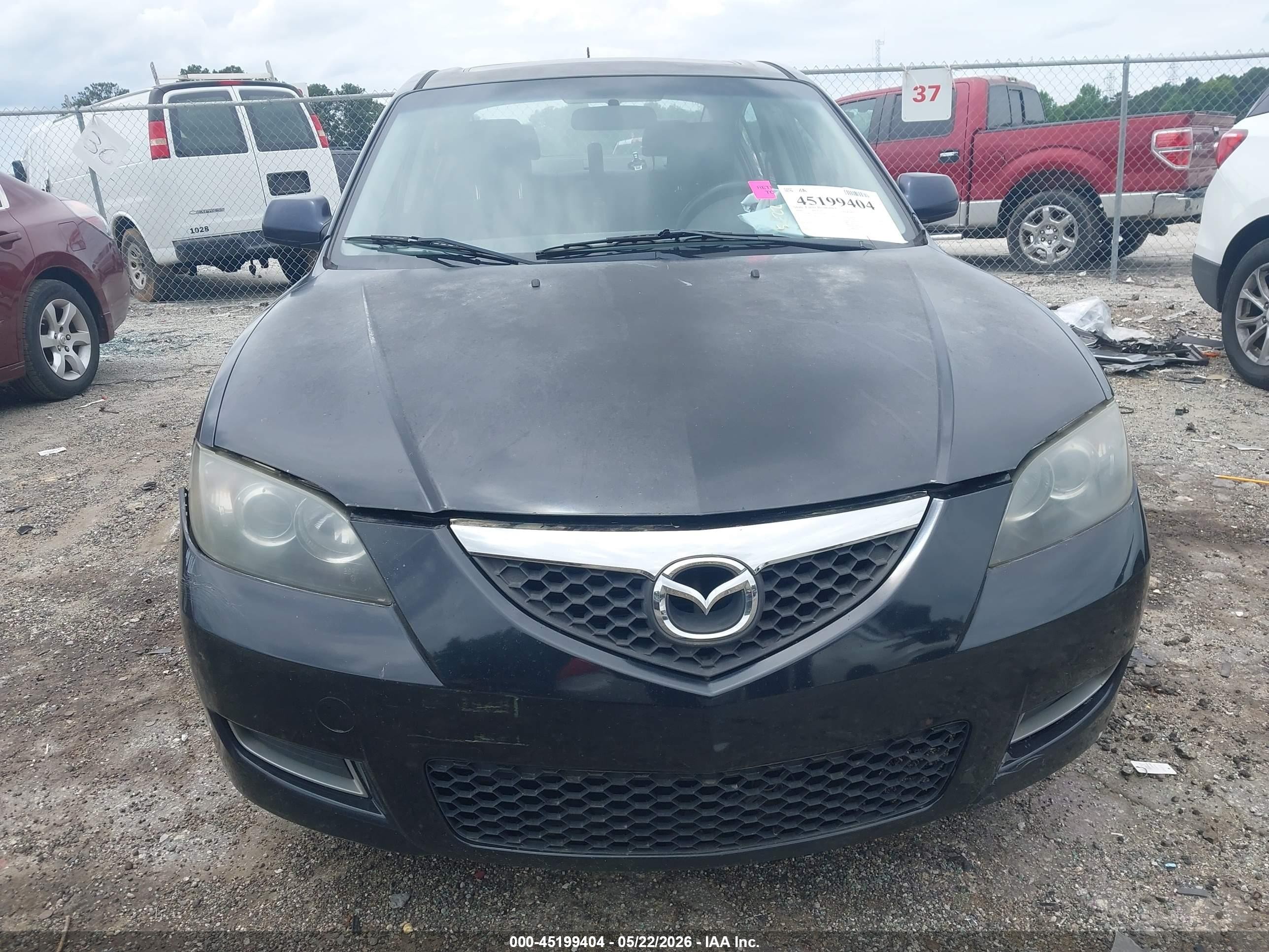 2008 Mazda Mazda3 I Black vin: JM1BK32G881811968
