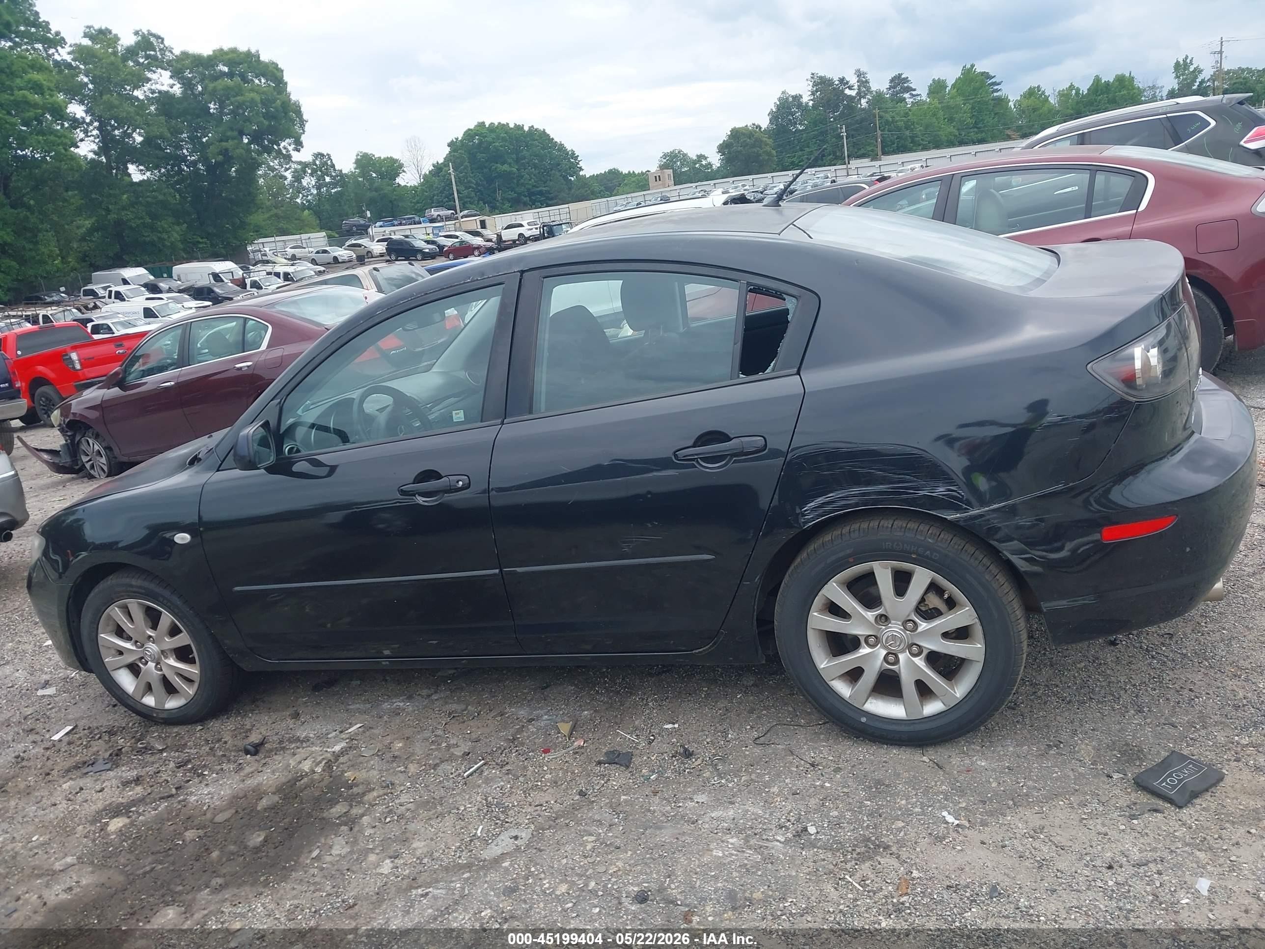 2008 Mazda Mazda3 I Black vin: JM1BK32G881811968