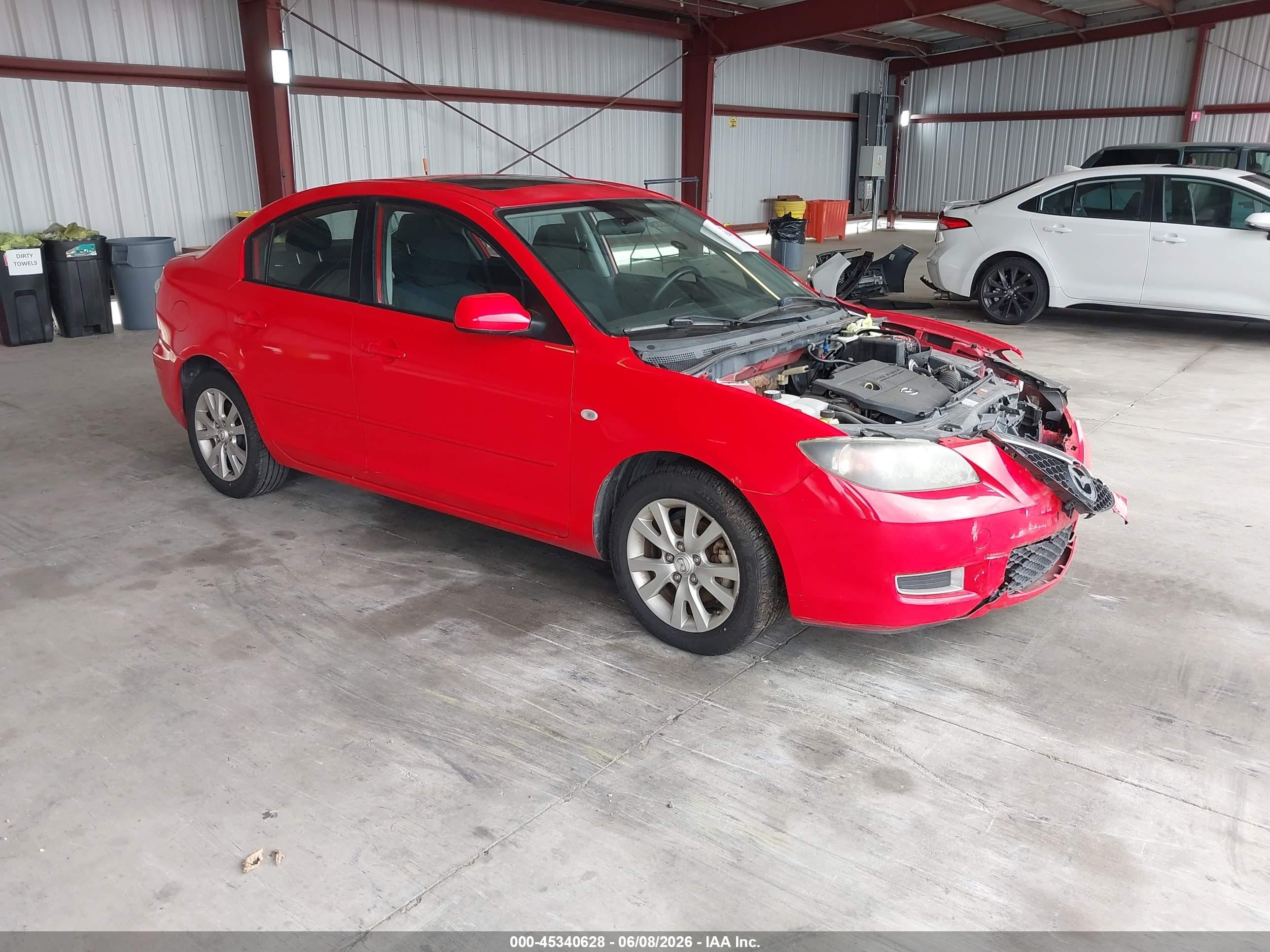 2008 Mazda Mazda3 I Red vin: JM1BK32G881824364