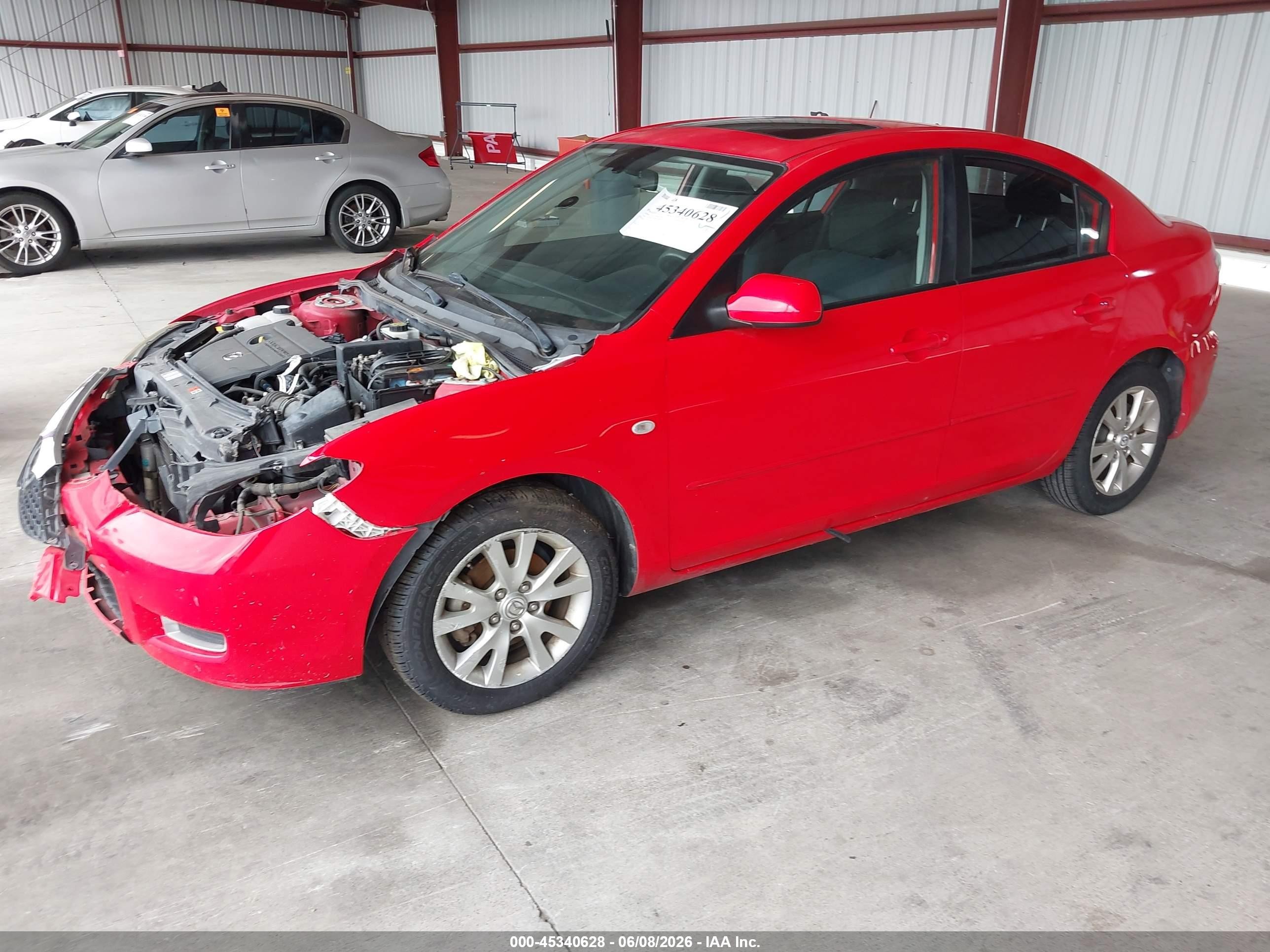 2008 Mazda Mazda3 I Red vin: JM1BK32G881824364