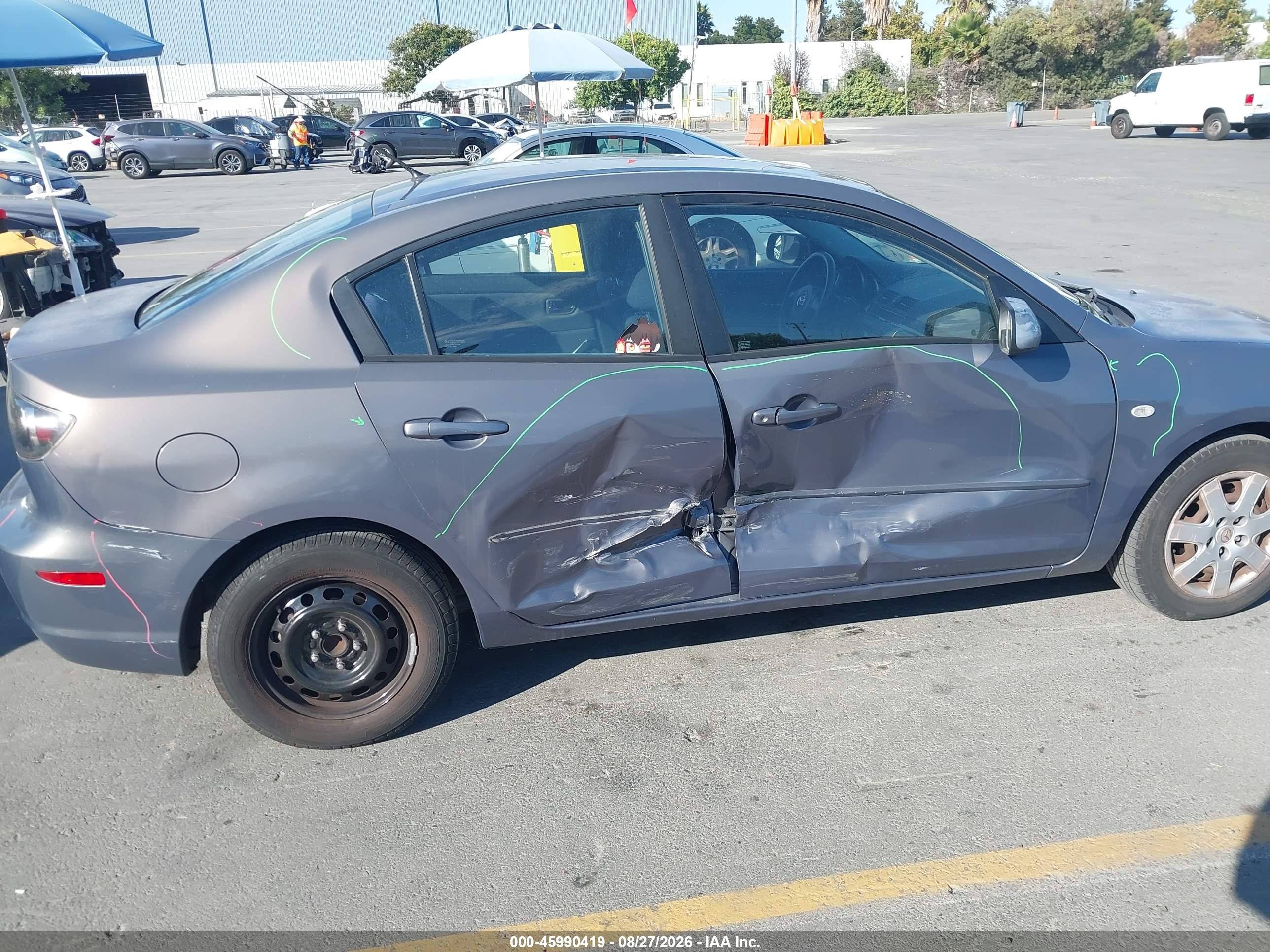 2009 Mazda Mazda3 I Sport Серый vin: JM1BK32G891226230