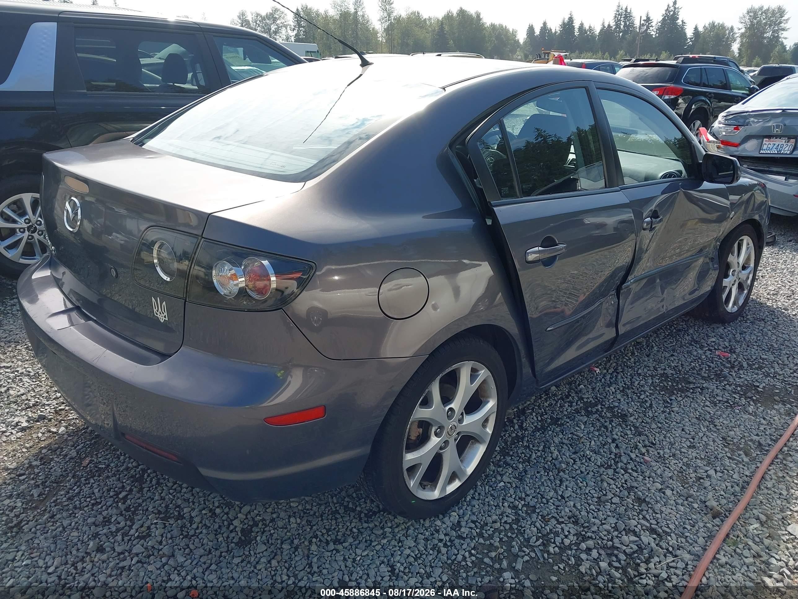 2009 Mazda Mazda3 I Gray vin: JM1BK32G891234764