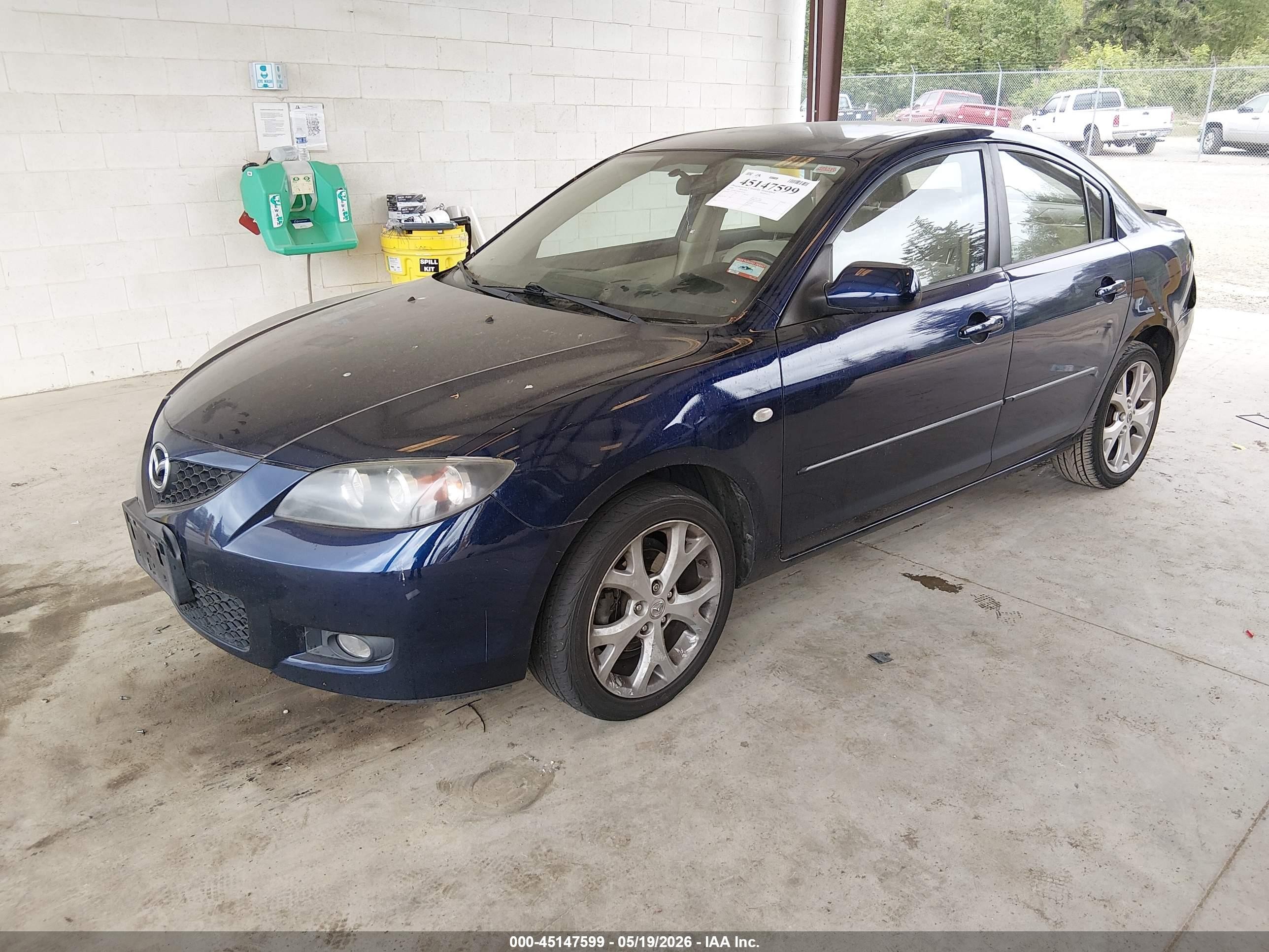 2008 Mazda Mazda3 I Touring Value Dark Blue vin: JM1BK32G981169101