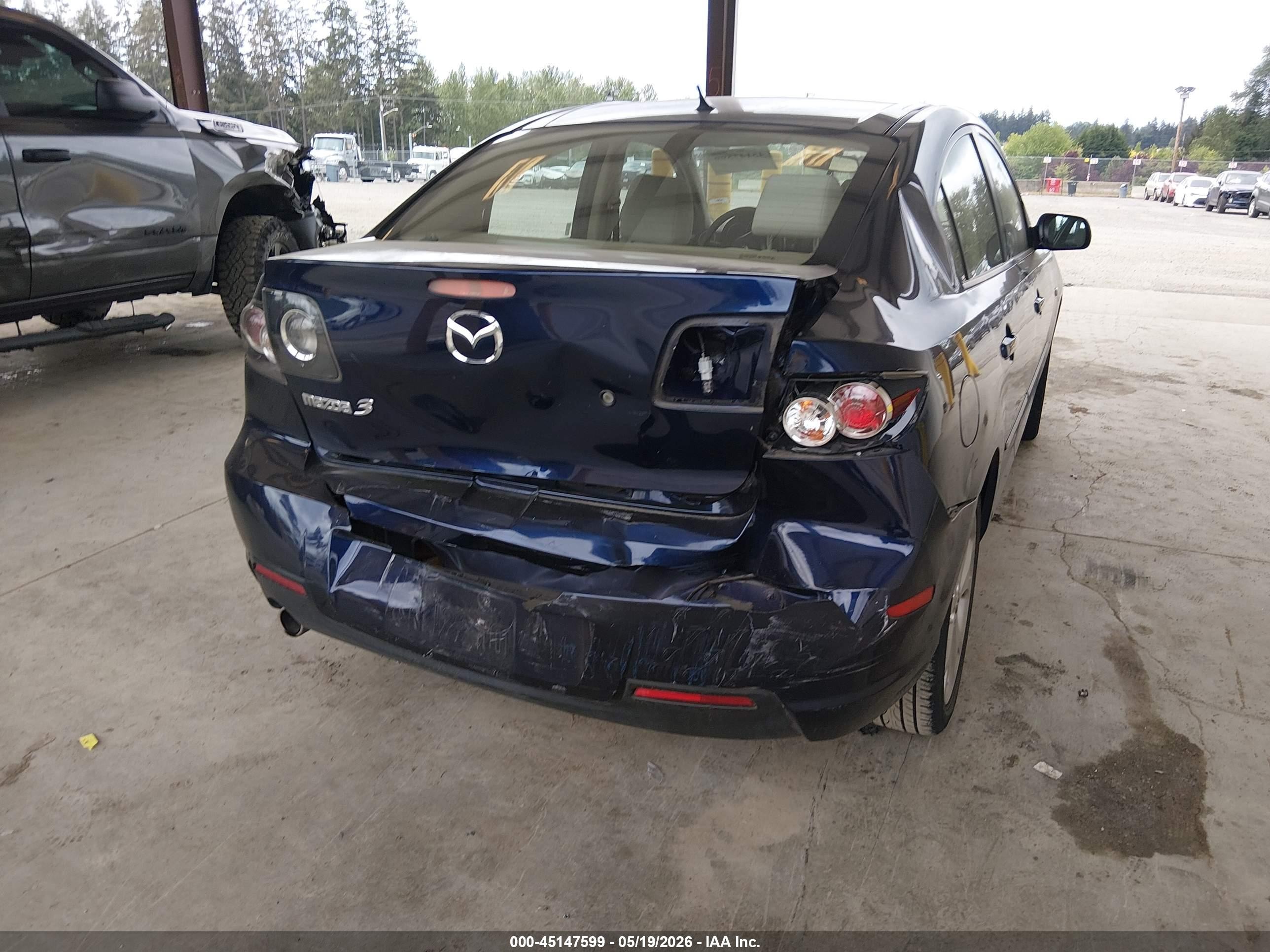 2008 Mazda Mazda3 I Touring Value Dark Blue vin: JM1BK32G981169101