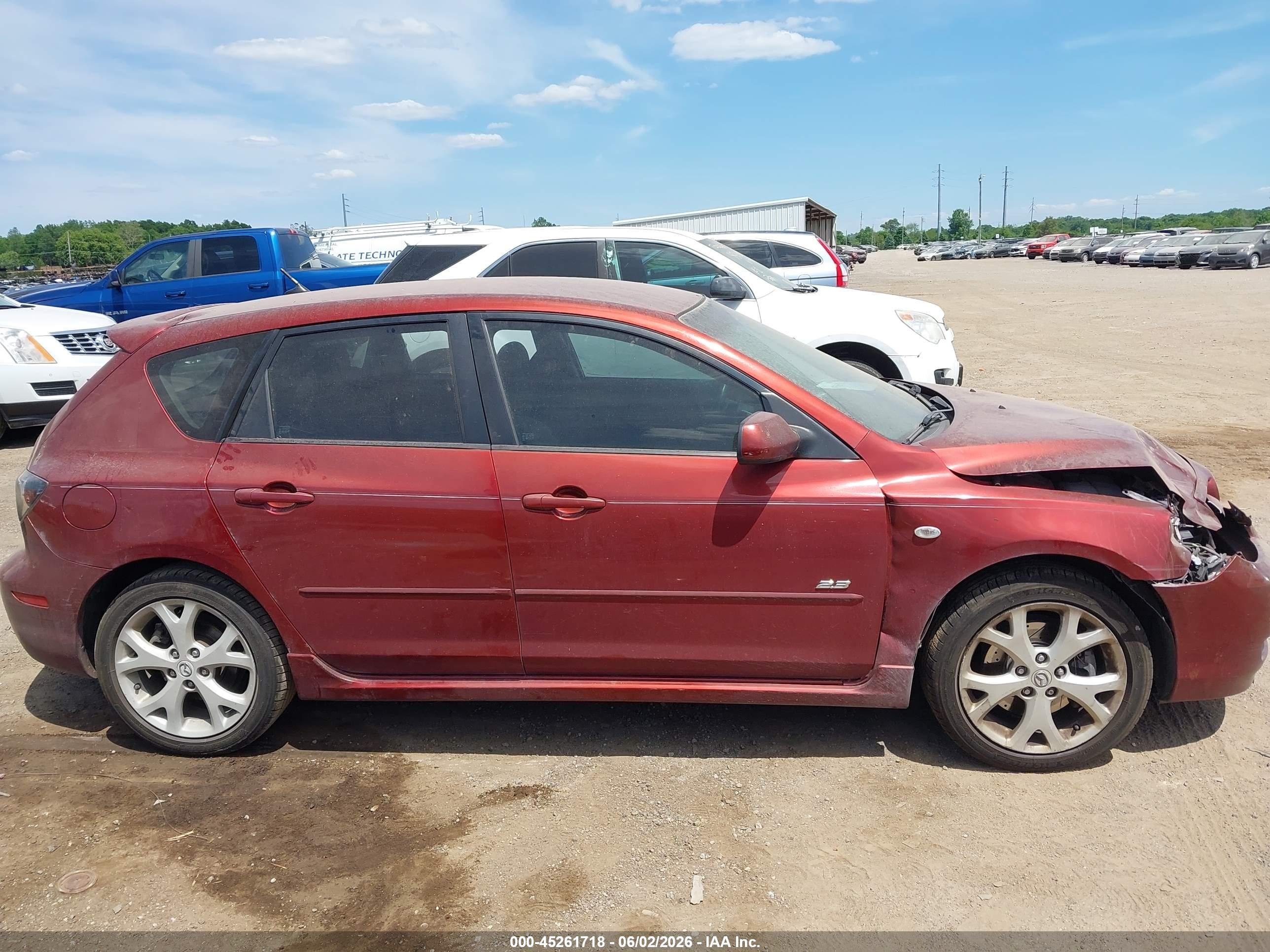 2008 Mazda Mazda3 S Touring Burgundy vin: JM1BK343081146350