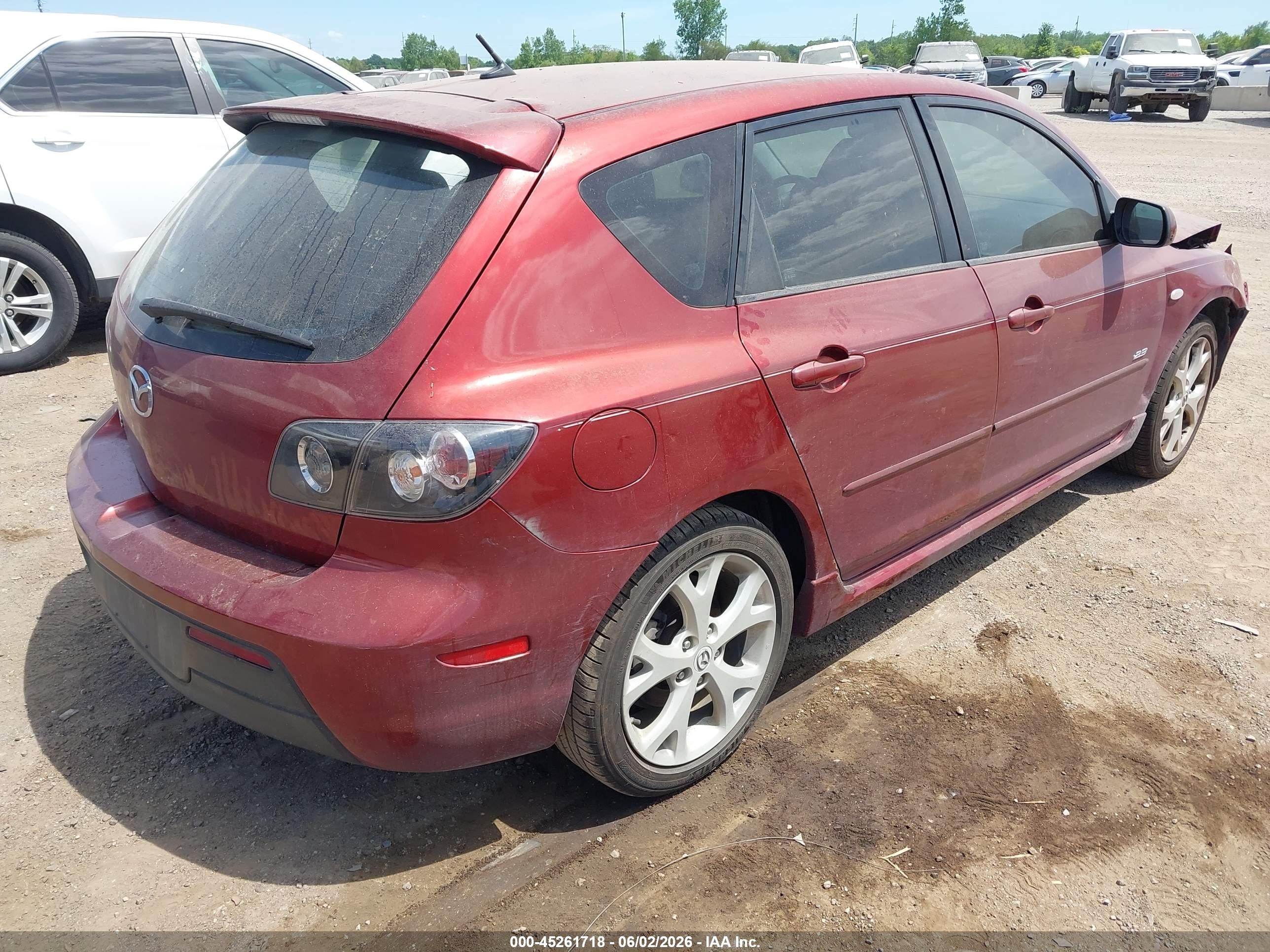 2008 Mazda Mazda3 S Touring Burgundy vin: JM1BK343081146350