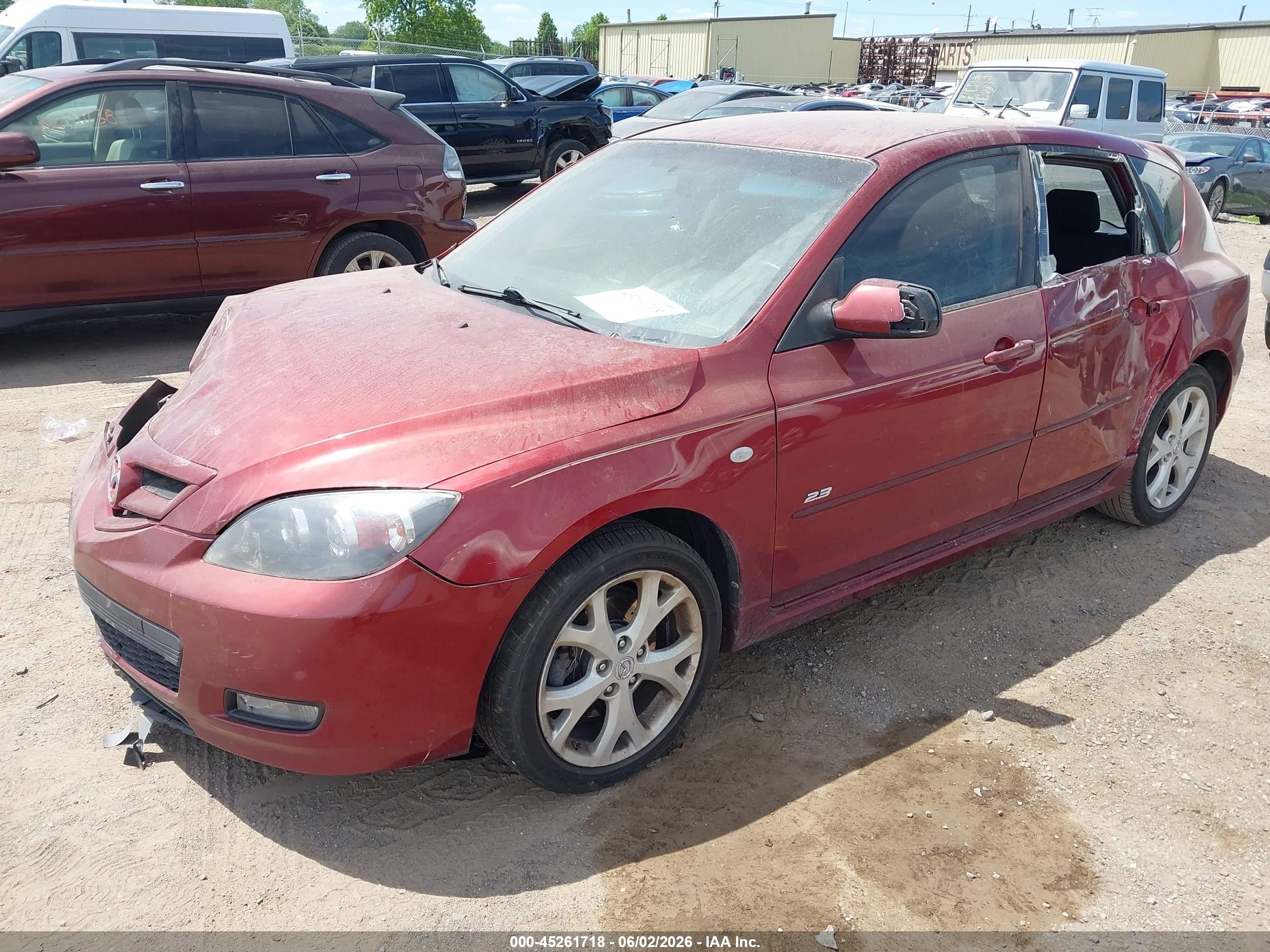 2008 Mazda Mazda3 S Touring Burgundy vin: JM1BK343081146350