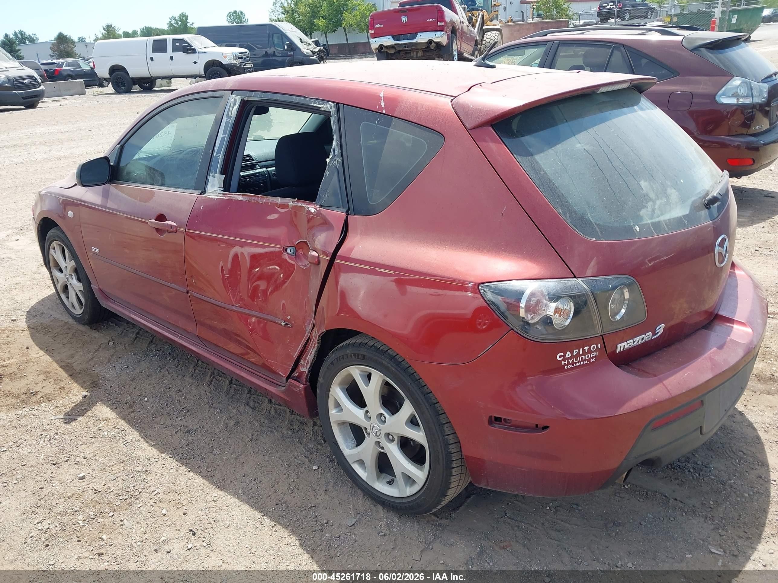 2008 Mazda Mazda3 S Touring Burgundy vin: JM1BK343081146350