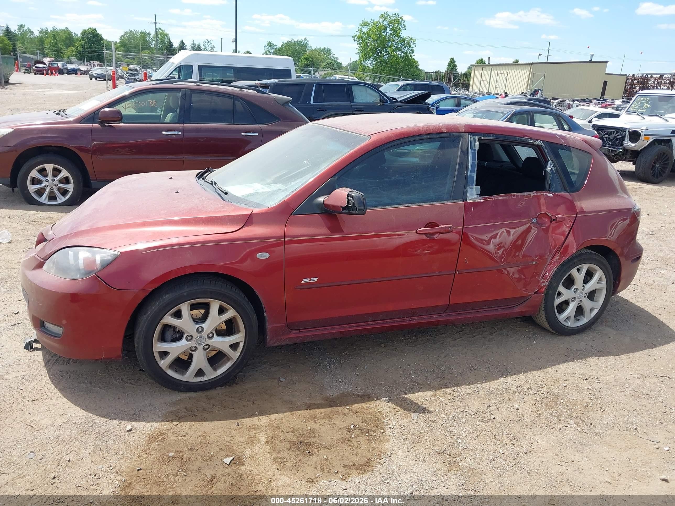 2008 Mazda Mazda3 S Touring Burgundy vin: JM1BK343081146350